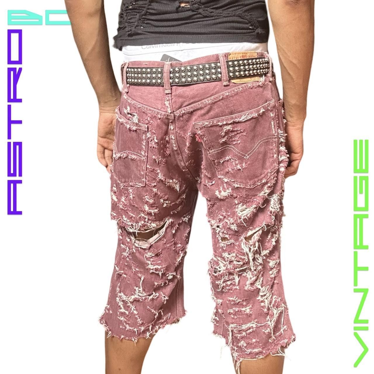 Levi's ASTROBOI* LEVIS RED RIPPED DISTRESSED DENIM SHORTS _ 40" Size US 40 / EU 56 - 5 Thumbnail