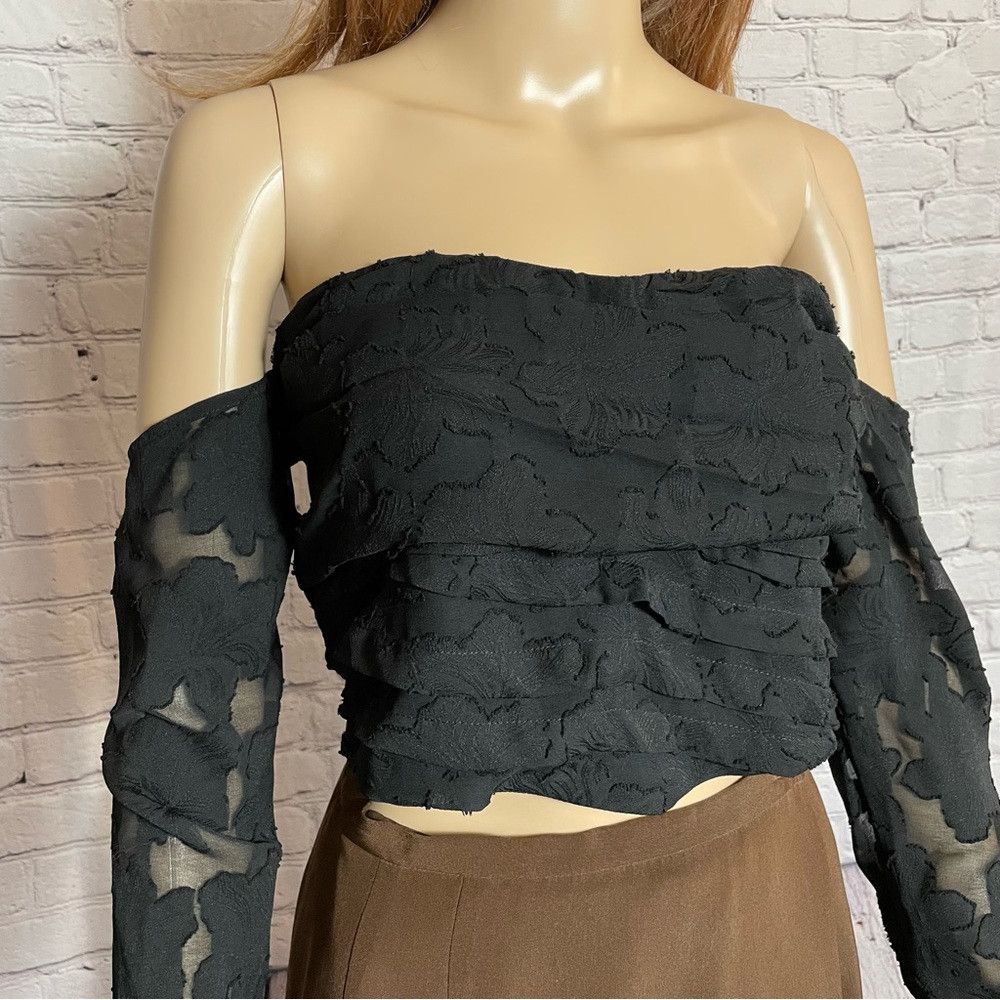 Free People New Free People Black Bella Corset Top Size L Size L / US 10 / IT 46 - 9 Thumbnail