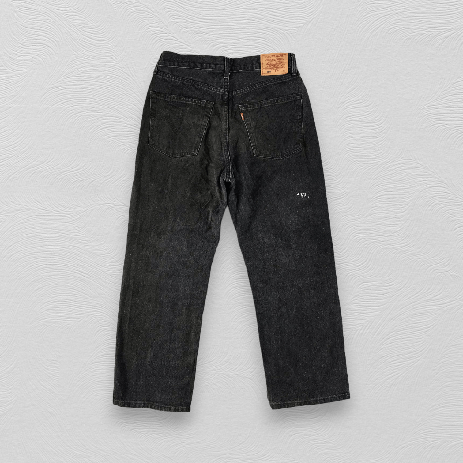 Levi's Vintage Levis 560 Jeans Faded Black Denim kJ1723 Size US 29 - 2 Thumbnail