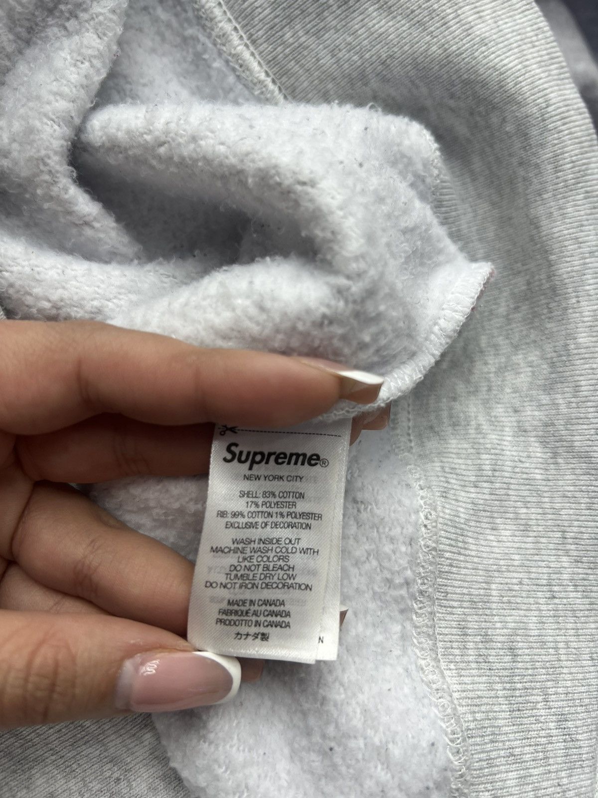 Supreme Supreme Grey Blue Logo Hoodie Size US XXL / EU 58 / 5 - 12 Thumbnail