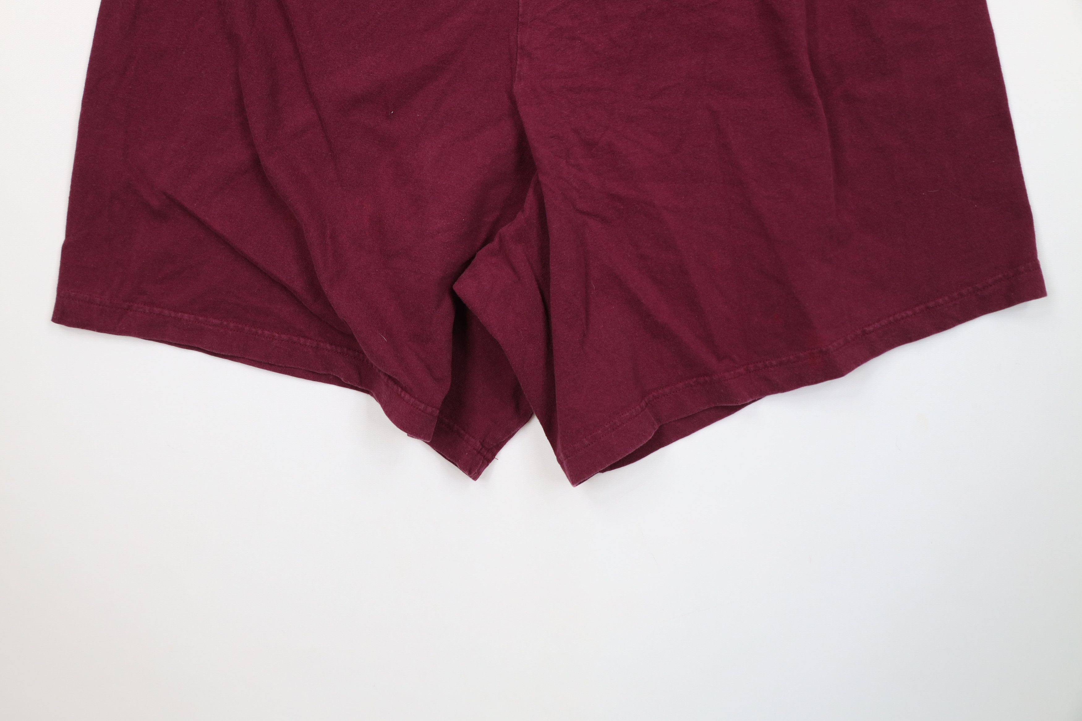 Vintage Vintage 90s Streetwear Blank Above Knee Shorts Cotton Maroon Size US 38 / EU 54 - 10 Thumbnail