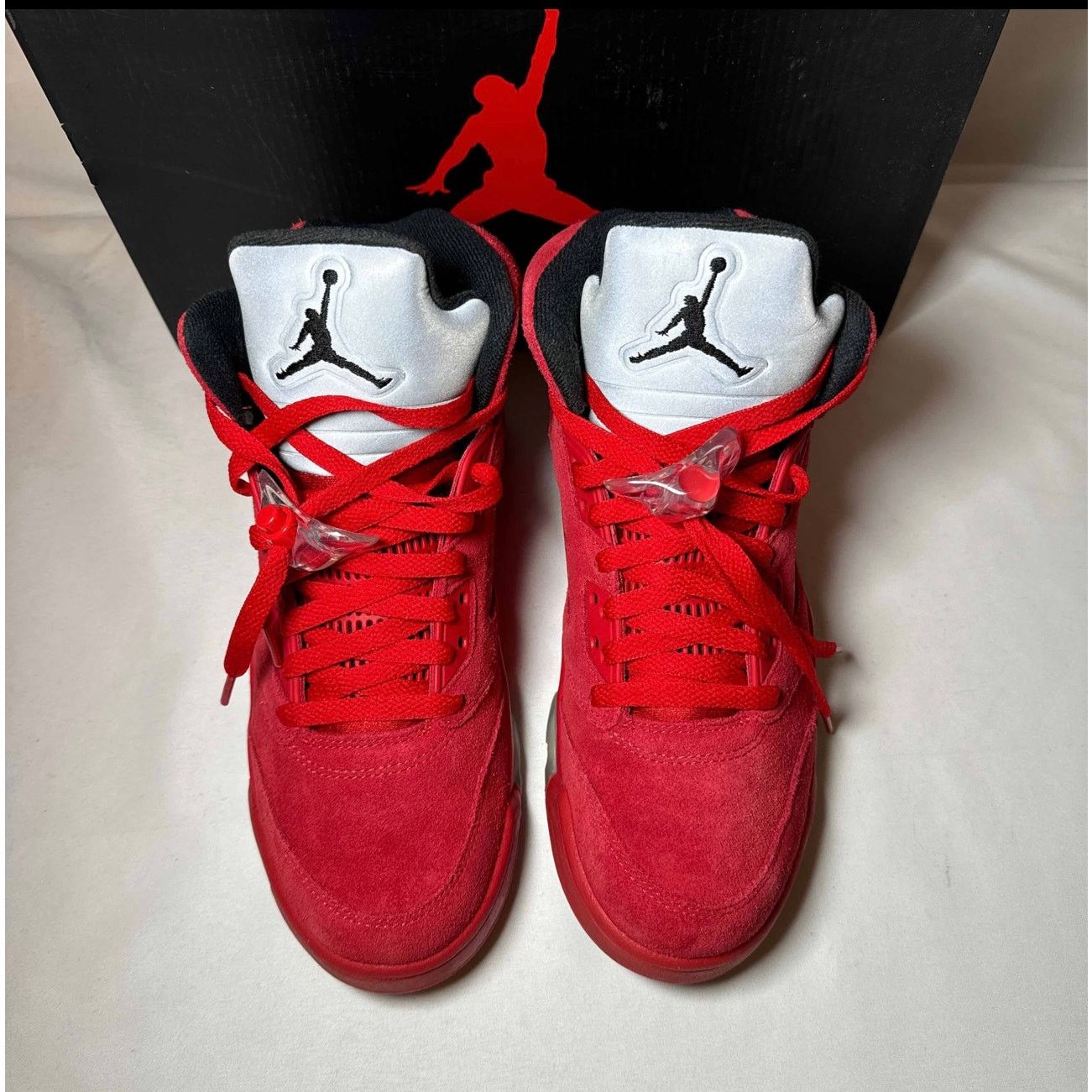 Jordan Brand × Nike Size 7.5 - Nike Air Jordan 5 Retro Red Suede Men's Shoes Size US 7.5 / EU 40-41 - 4 Thumbnail