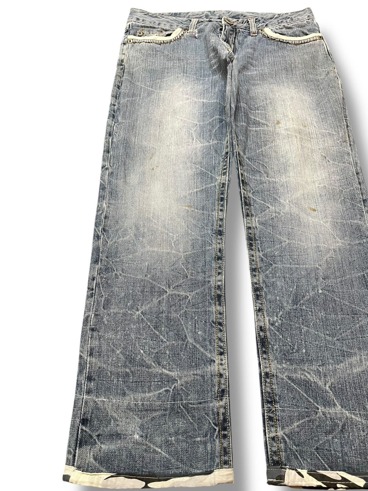 Japanese Brand Vintage Japanese Brand Embroidery Honeycomb Denim Size US 33 - 4 Thumbnail