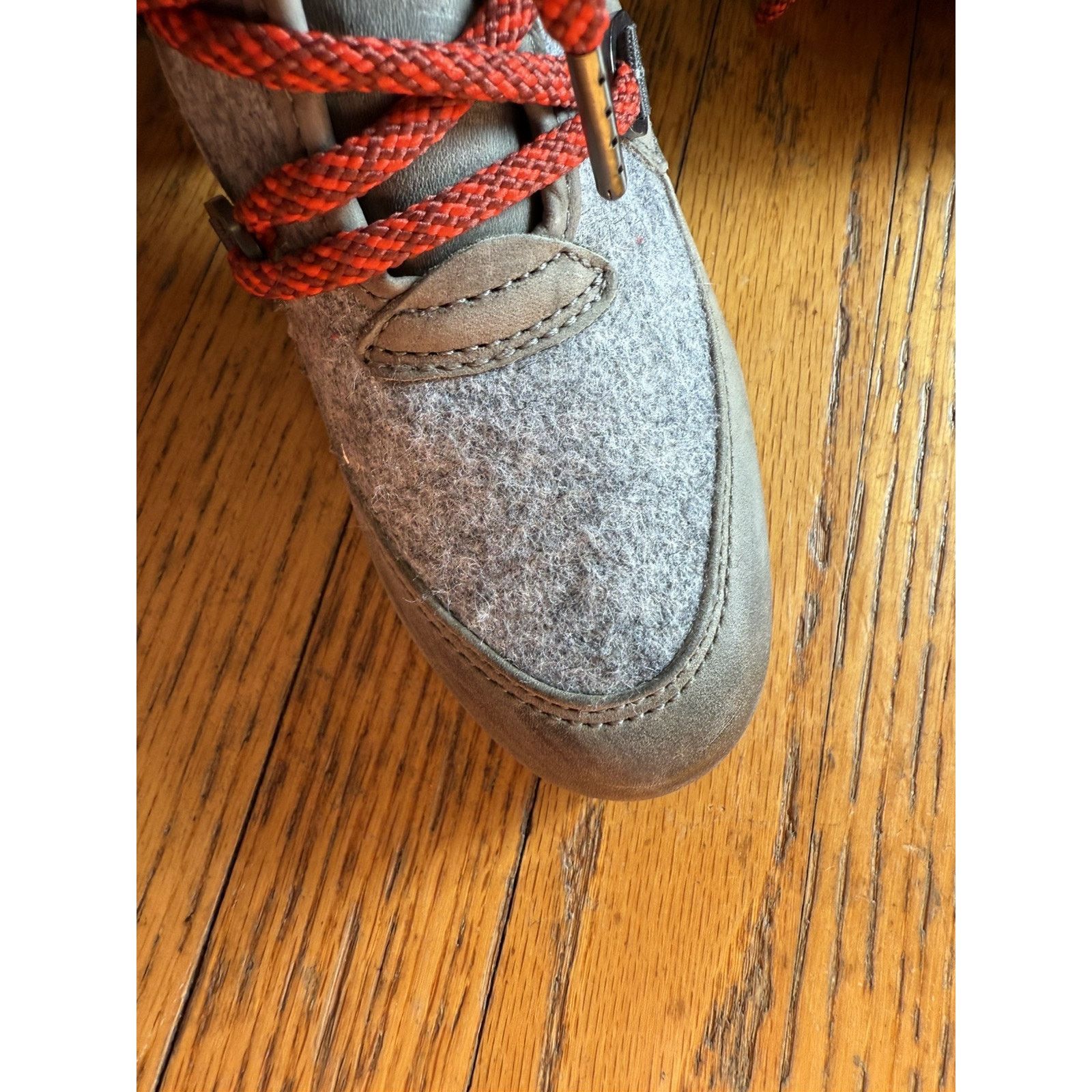 SOREL Sorel Blake Lace Up Booties Chunky Heel Leather Gray Size 7 Size US 7 / IT 37 - 8 Thumbnail