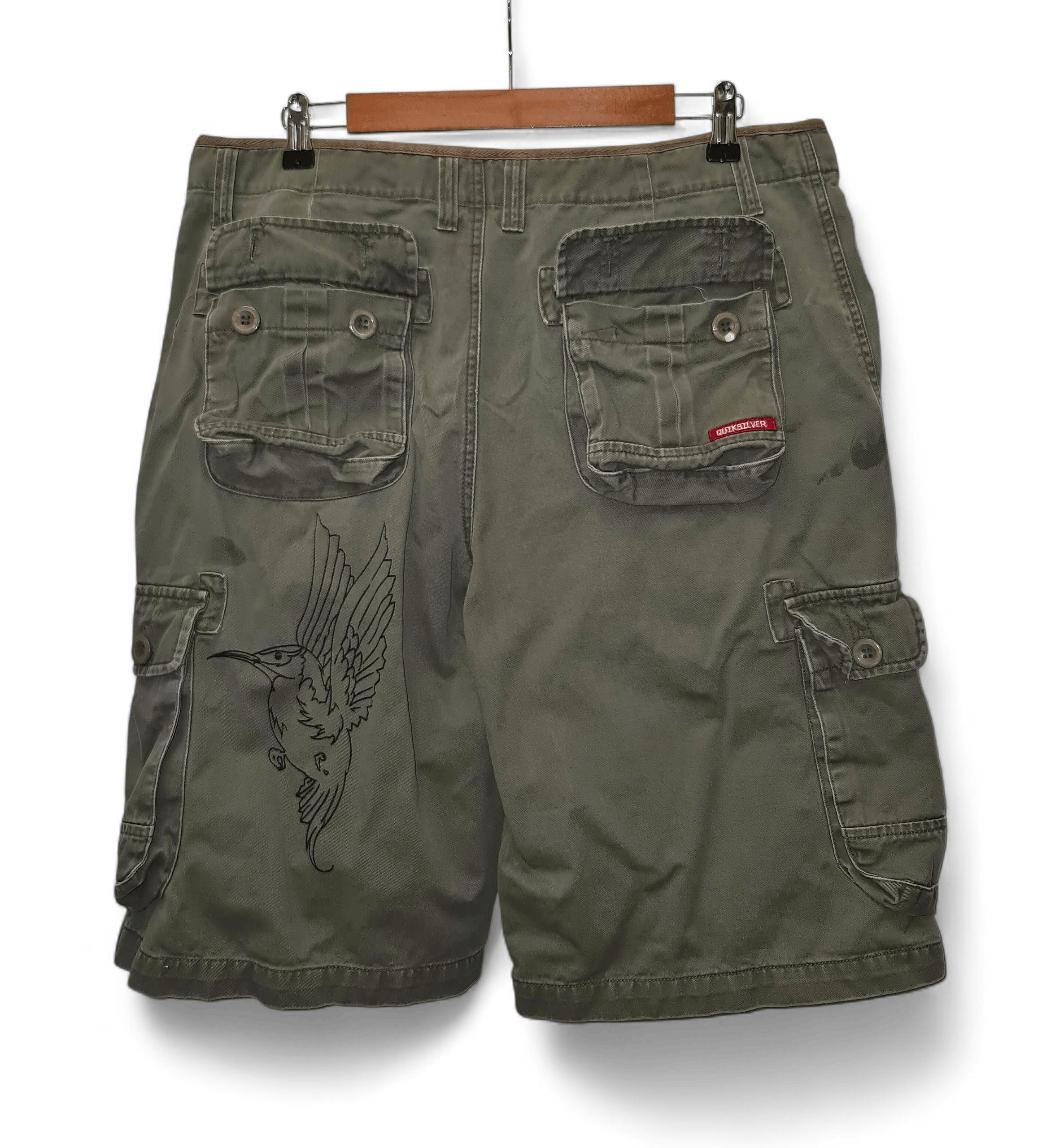 Quiksilver 90s Vintage Quiksilver cargo shorts Size US 34 / EU 50 - 4 Thumbnail