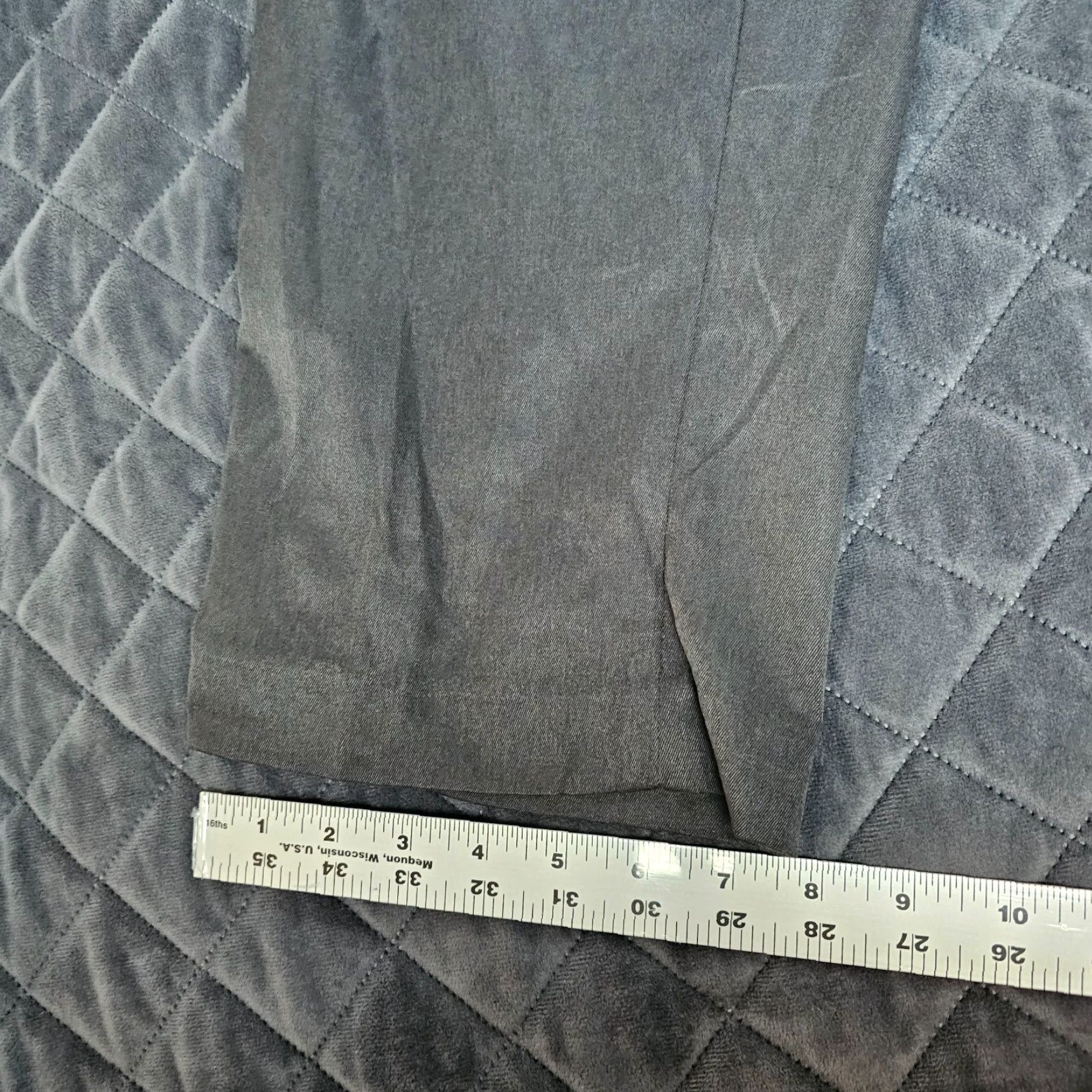 George George Pants Mens 36x32 Dress Pants Flat Front Business Career Gray Size US 36 / EU 52 - 5 Thumbnail