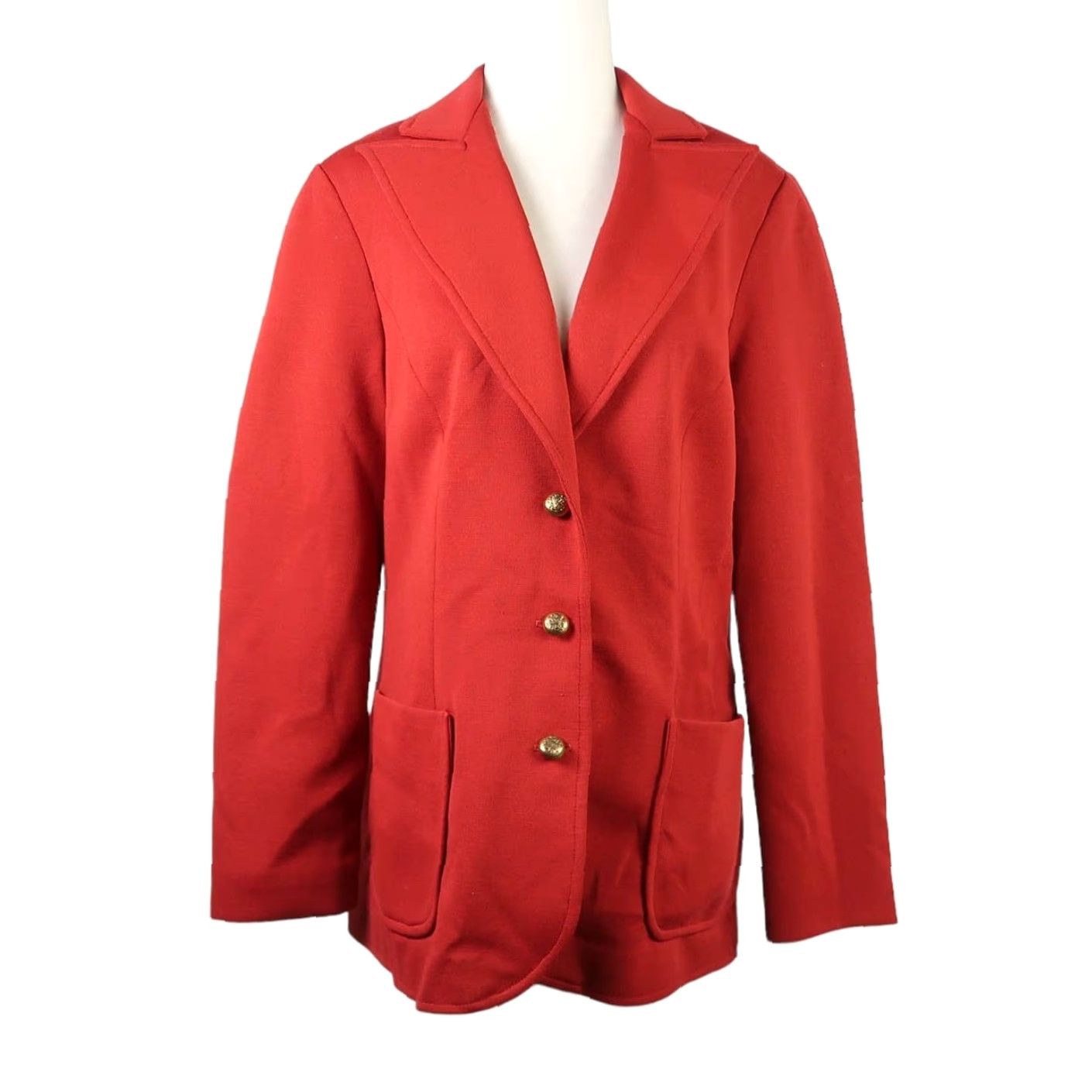 Vintage VINTAGE Alex Colman Blazer Jacket M Ru st Red Belted Button Front Women's 70s Slim Fit Workwear Casual Size M / US 6-8 / IT 42-44 - 5 Thumbnail