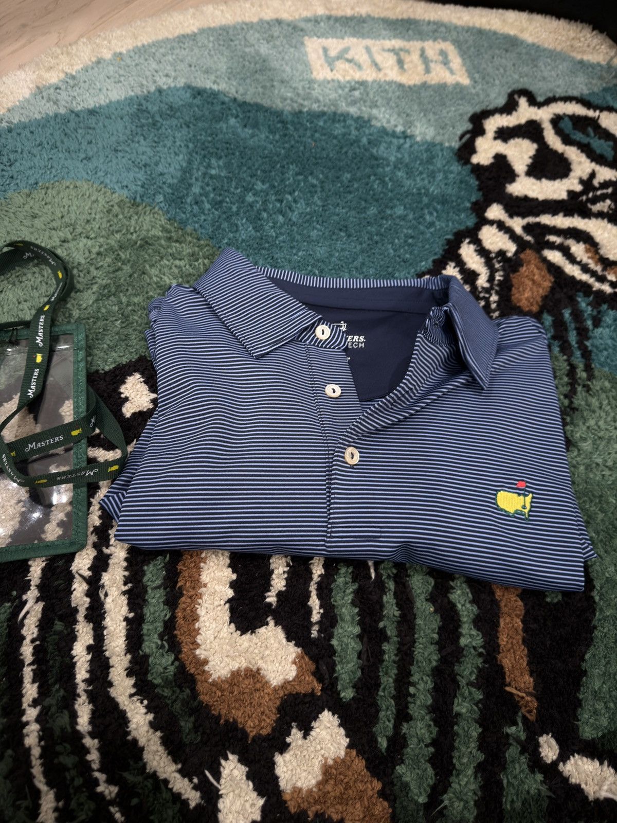 The Masters, Masters Tech Blue Striped Polo size XL