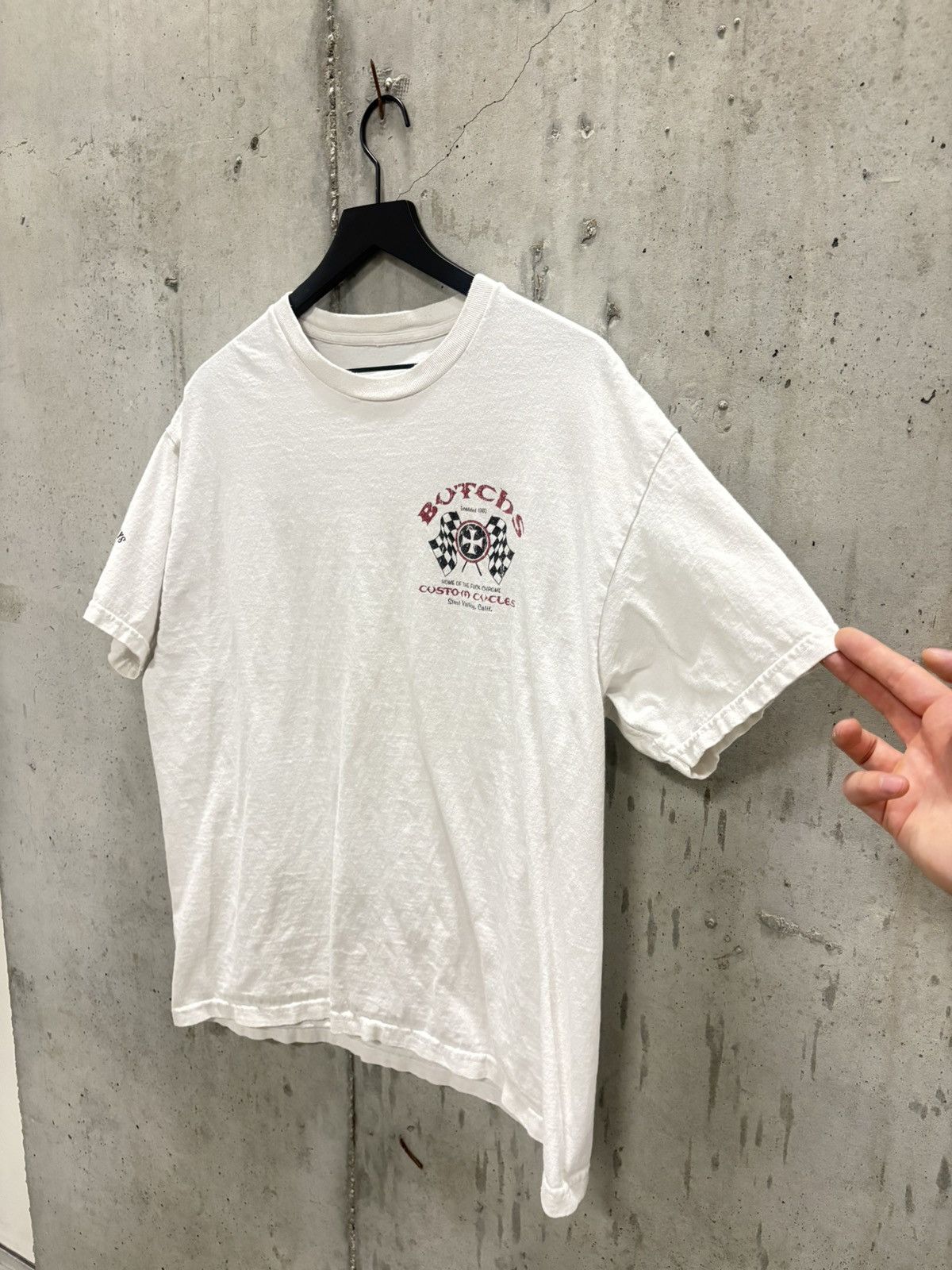 Vintage Vintage Butchs Cycle Shirt Faded Distressed Grunge Band WCC Size US XL / EU 56 / 4 - 5 Thumbnail