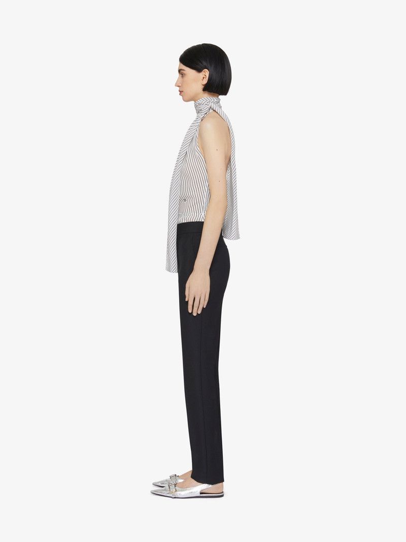 Givenchy o1w1db10326 Top With Knot Collar in White/Black Size M / US 6-8 / IT 42-44 - 3 Thumbnail