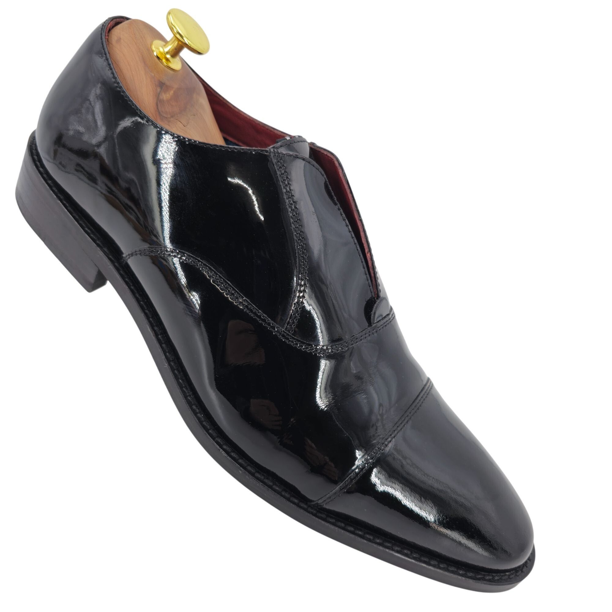 Other Carlos Santana Men 10 Black Patent Leather Dress Shoe Loafer Size US 10 / EU 43 - 1 Thumbnail