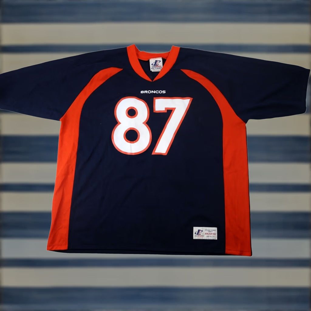 Logo Athletic VINTAGE Logo Athletics Denver Broncos #87 Ed McCaffrey Mens XXL Jersey Blue T-Shirt Size US XXL / EU 58 / 5 - 1 Thumbnail