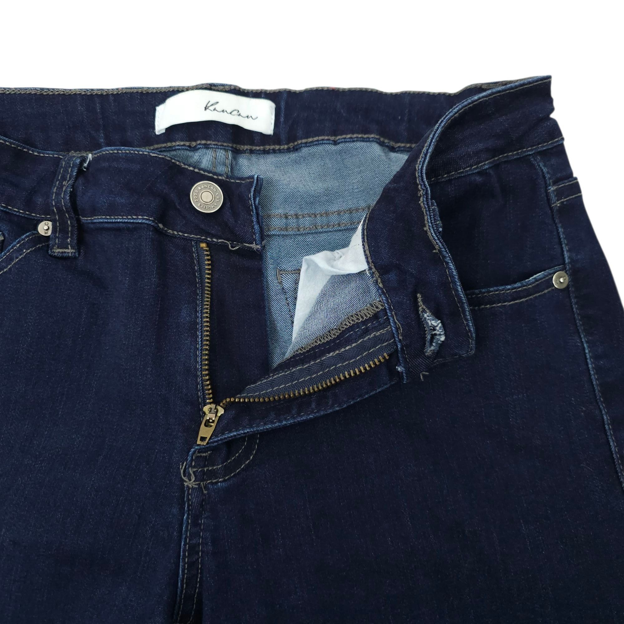 Kancan USA KanCan Mid Rise Crop Skinny Jeans Womens 9/28 Dark Wash Zipp Size 30" / US 8 / IT 44 - 9 Thumbnail