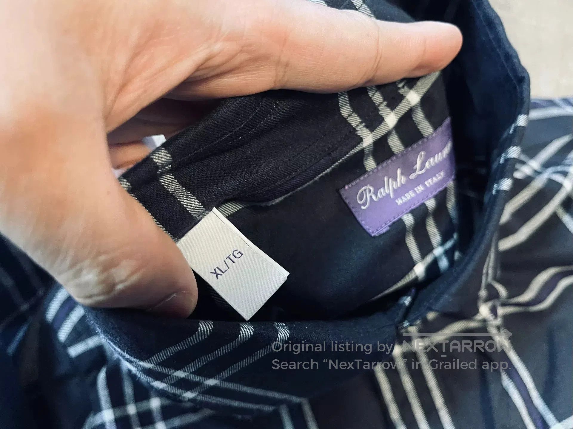Ralph Lauren Purple Label Ralph Lauren Purple Label Check French Collar Shirt. Size US XL / EU 56 / 4 - 6 Thumbnail