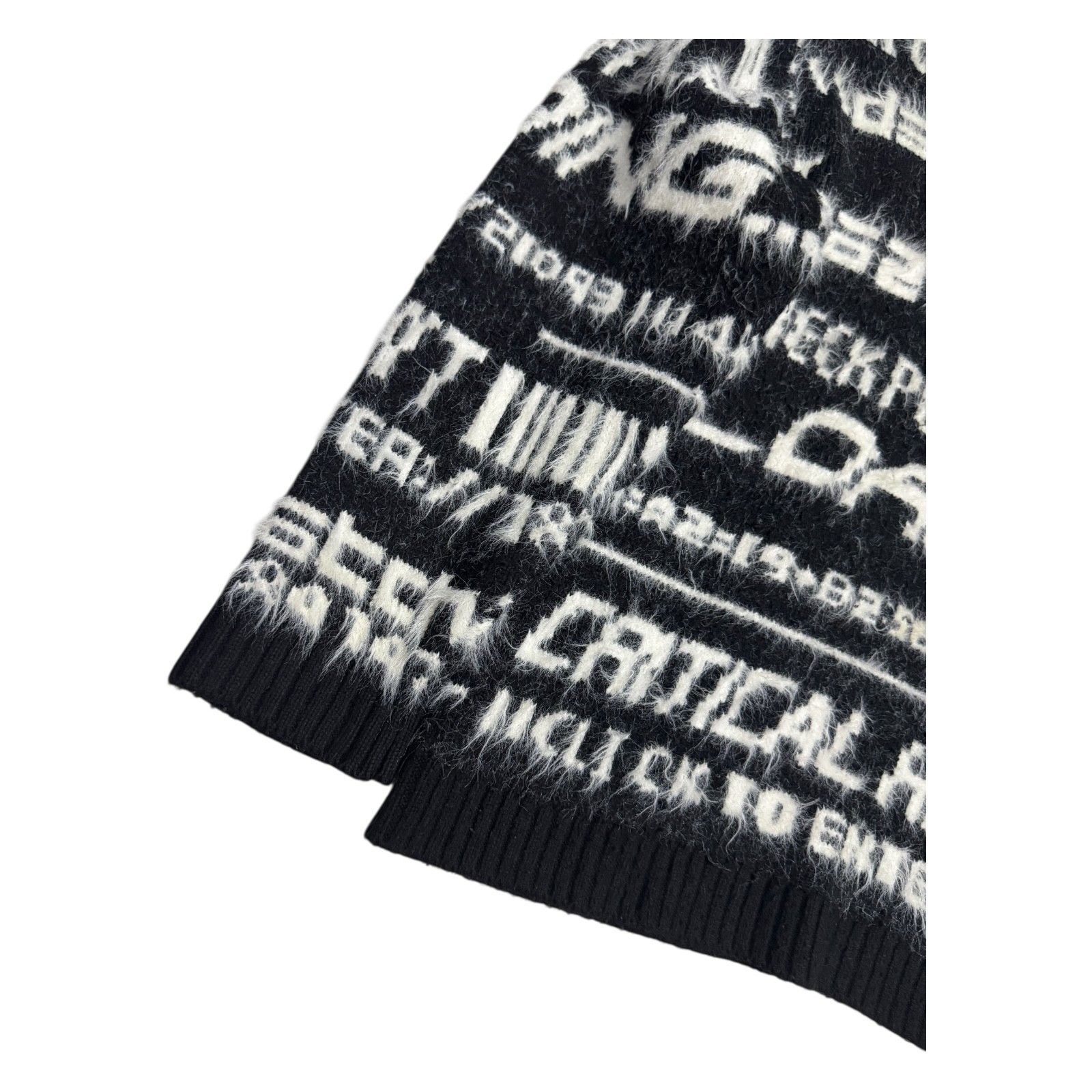 Other COLLUSION Faux Mohair Black Streetwear Boxy Sweater Medium Size US M / EU 48-50 / 2 - 4 Thumbnail
