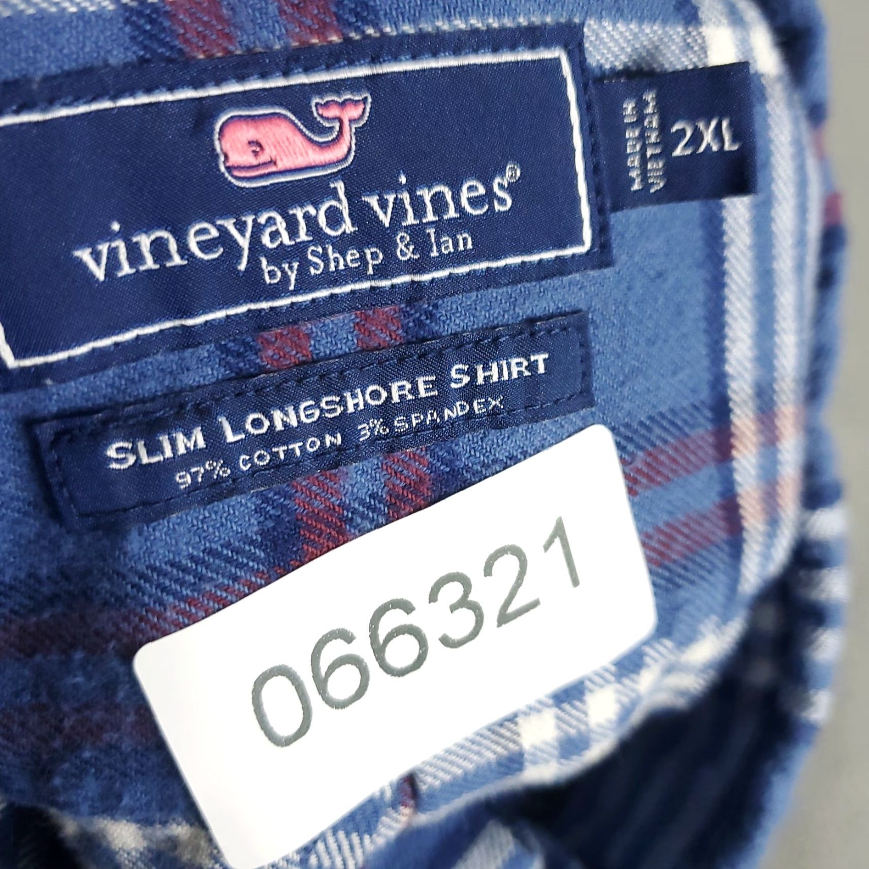 Vineyard Vines Vineyard Vines Shirt Mens 2XL Blue Plaid Flannel Button-Up Long Sleeve Size US XXL / EU 58 / 5 - 7 Thumbnail