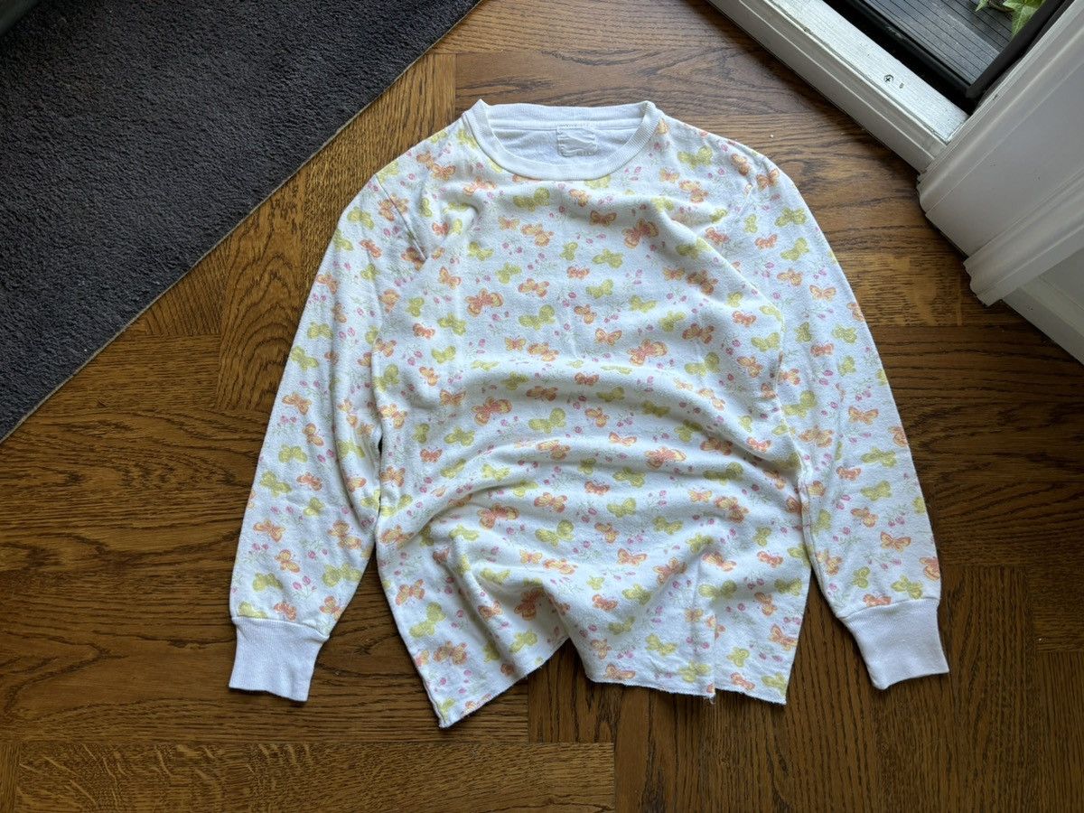 JCPenney × Sears × Vintage 1970s Butterfly Print Thermal Vintage Duofold Undershirt USA Size XS / US 0-2 / IT 36-38 - 12 Thumbnail