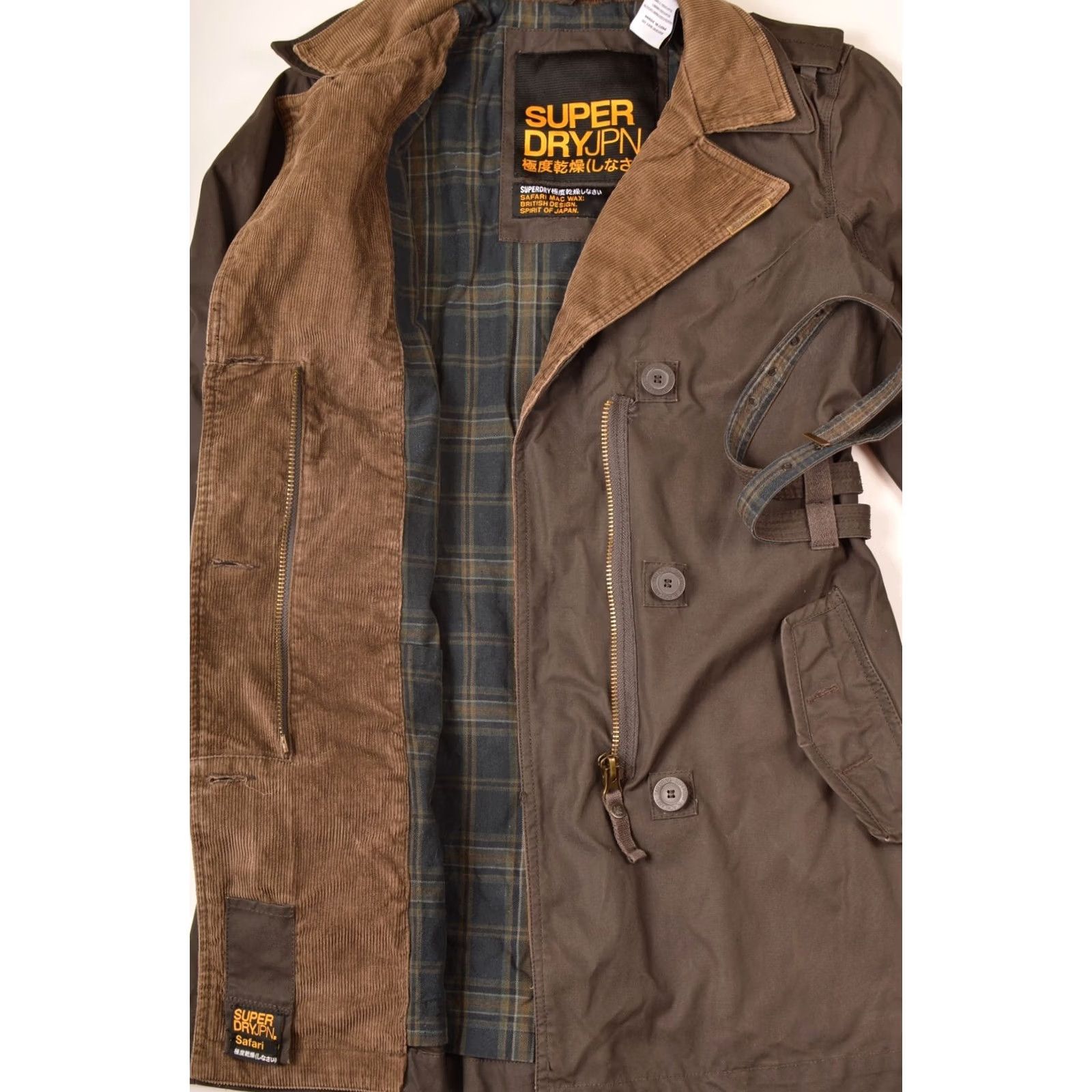 Superdry VINTAGE Superdry Safari Mac Womens Wax Coat Jacket L Brown Trench Coat Cotton Coat Womens L Brown Size L / US 10 / IT 46 - 6 Thumbnail