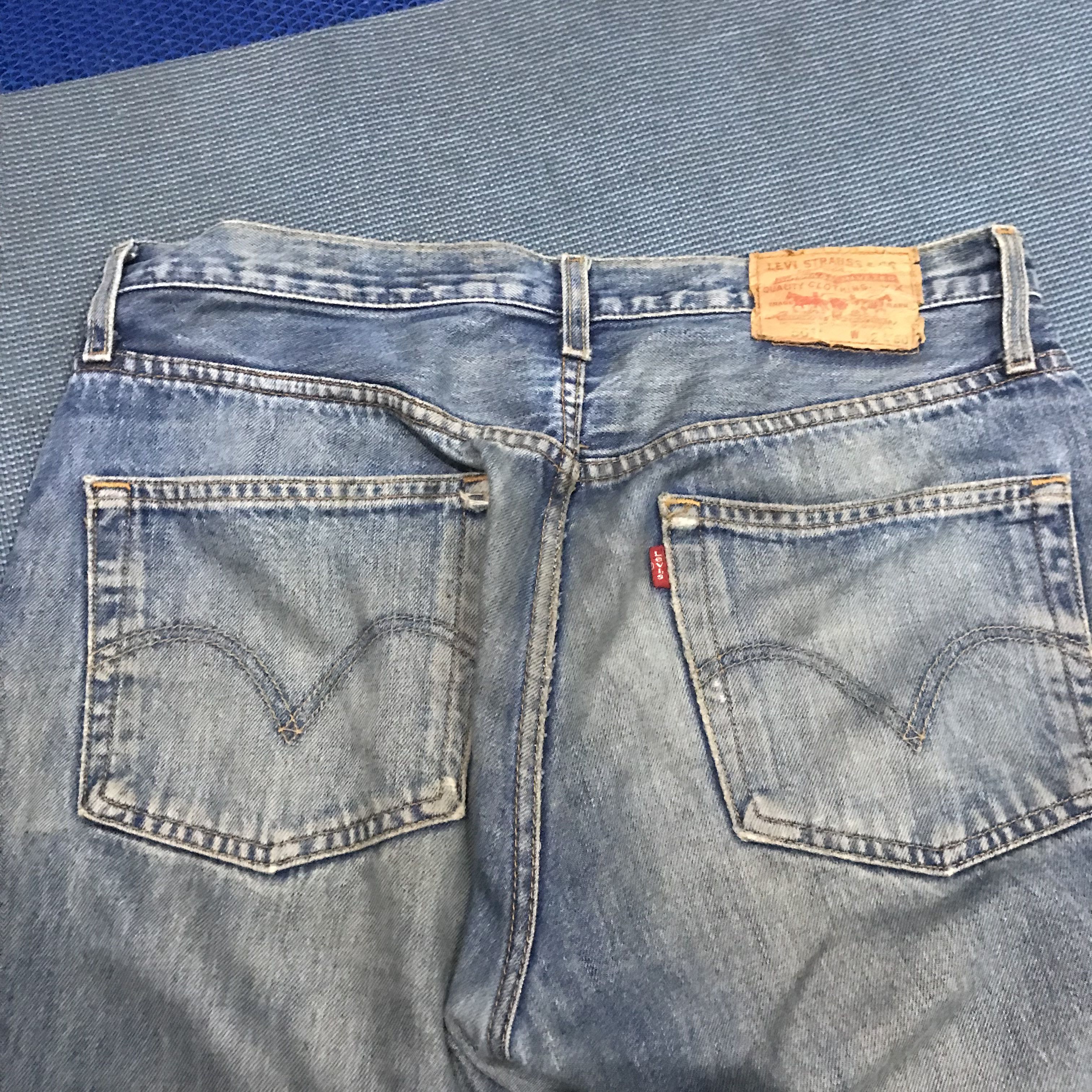 Levi's Vintage Levis 501 denim blue jeans Full Ripped off Size 34 Size US 34 / EU 50 - 2 Thumbnail