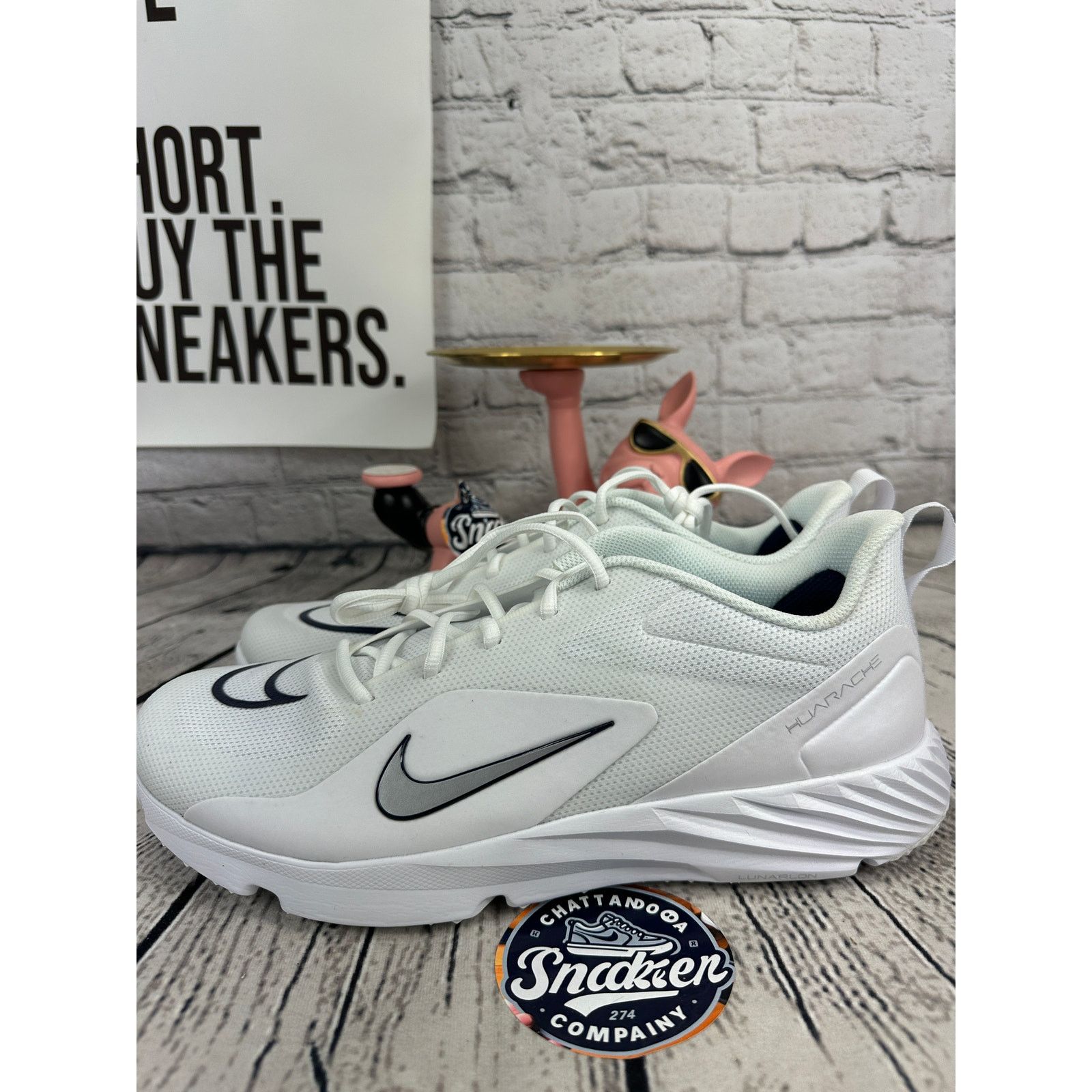 Nike Nike Alpha Huarache 8 Pro Turf Mens 12 White Lacrosse Cleats Size US 12 / EU 45 - 3 Thumbnail