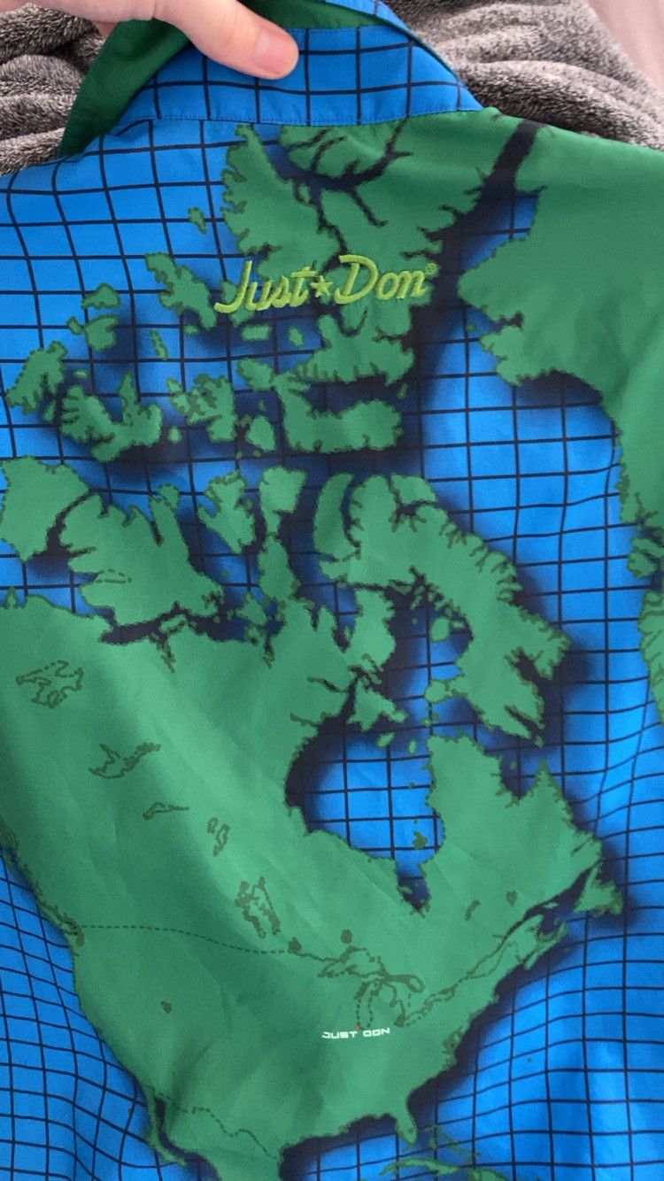 Just Don Just Don "Global Grid" Map Print Snap-Front Shirt Size US M / EU 48-50 / 2 - 6 Thumbnail
