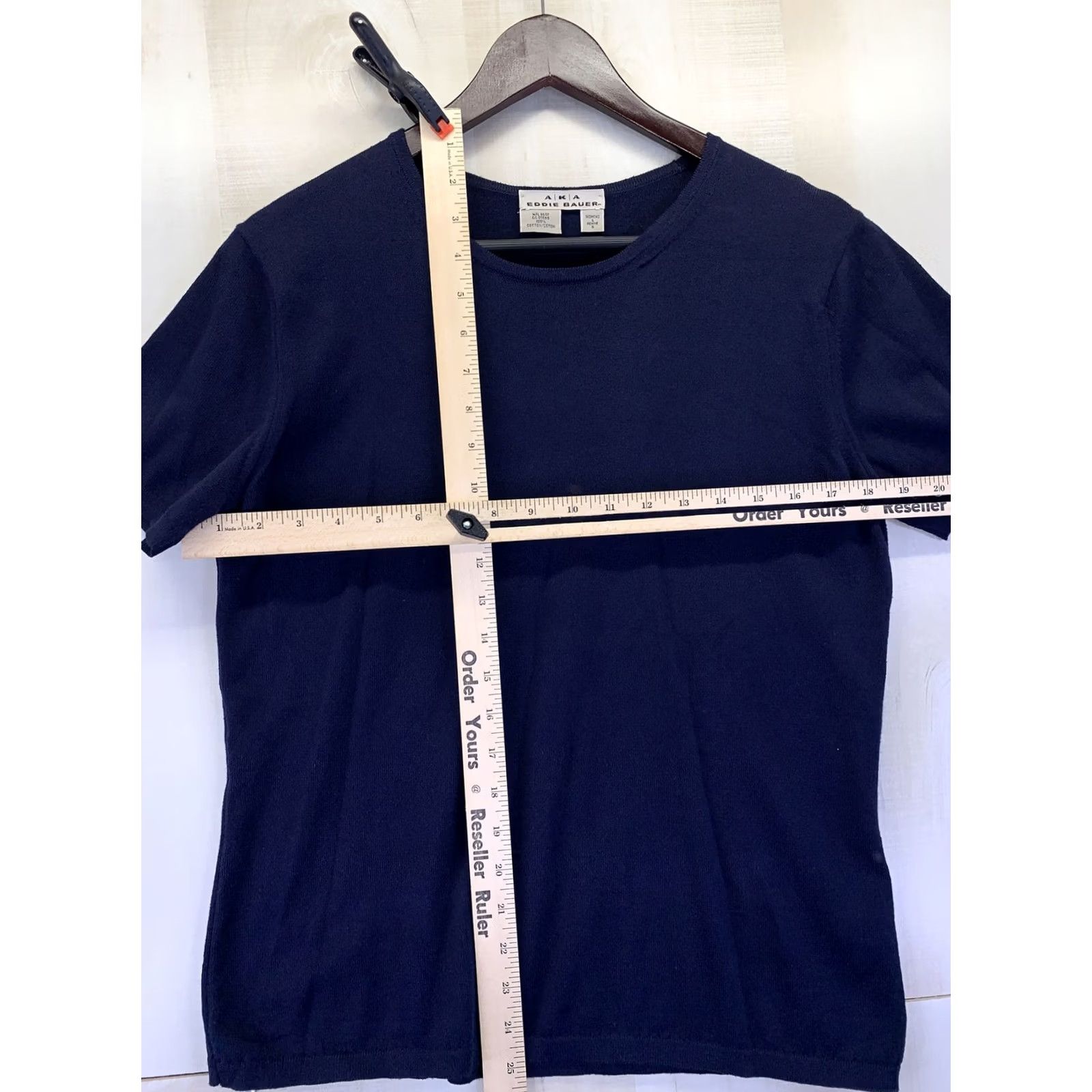 Eddie Bauer VINTAGE Eddie Bauer Shirt Women’s SZ L Blue Knit Short Sleeve 100% Cotton T-Shirt Size L / US 10 / IT 46 - 3 Thumbnail