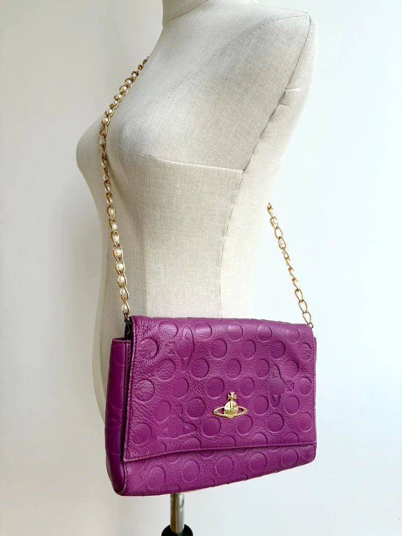 Vivienne Westwood Vivienne Westwood size os Pink Saturn polka dot shoulder ba Size ONE SIZE - 1 Thumbnail