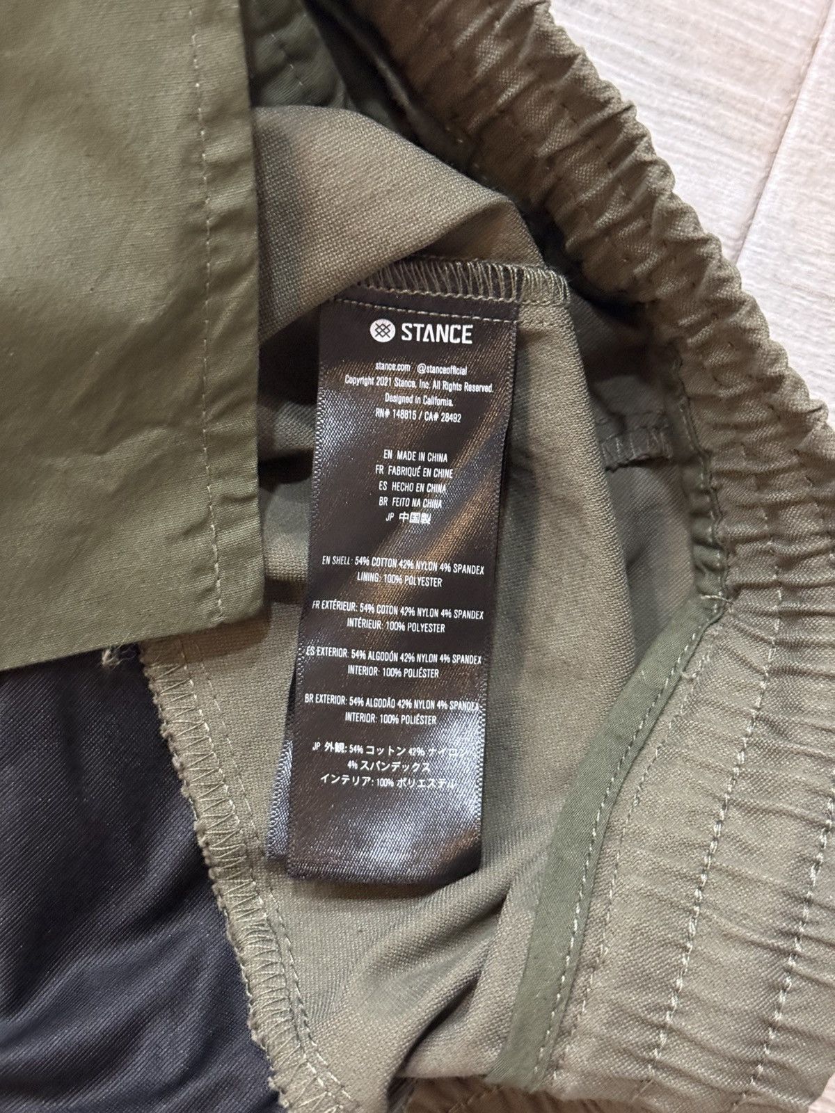 Stance Socks Men's Stance Compound Chino Shorts Freshtek Olive Sz L Large Size US 36 / EU 52 - 6 Thumbnail