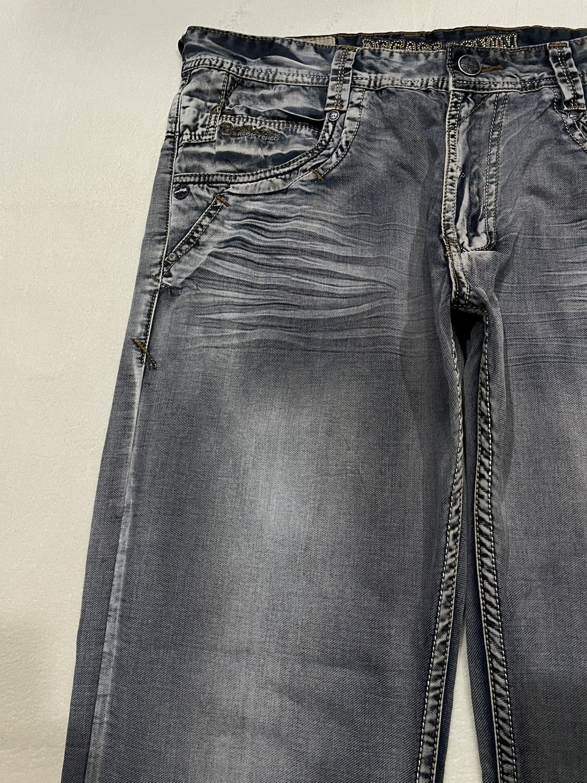 Japanese Brand Vintage Regass Denim Straight Cut Faded Jeans Size US 36 / EU 52 - 6 Thumbnail