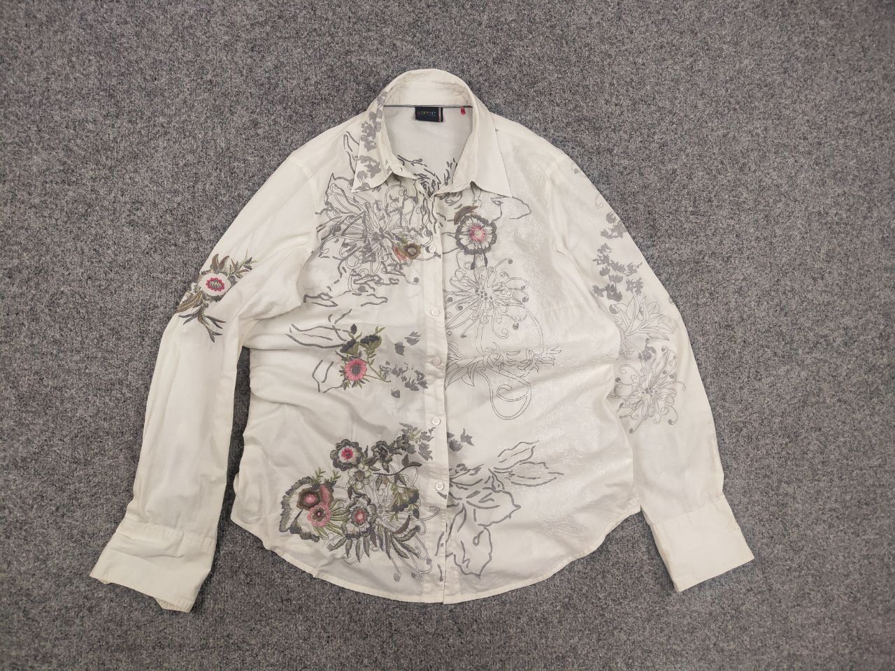 ESPIRIT Esprit Vintage Y2K Style embroidered flower Buttons shirt Size XL / US 12-14 / IT 48-50 - 8 Thumbnail