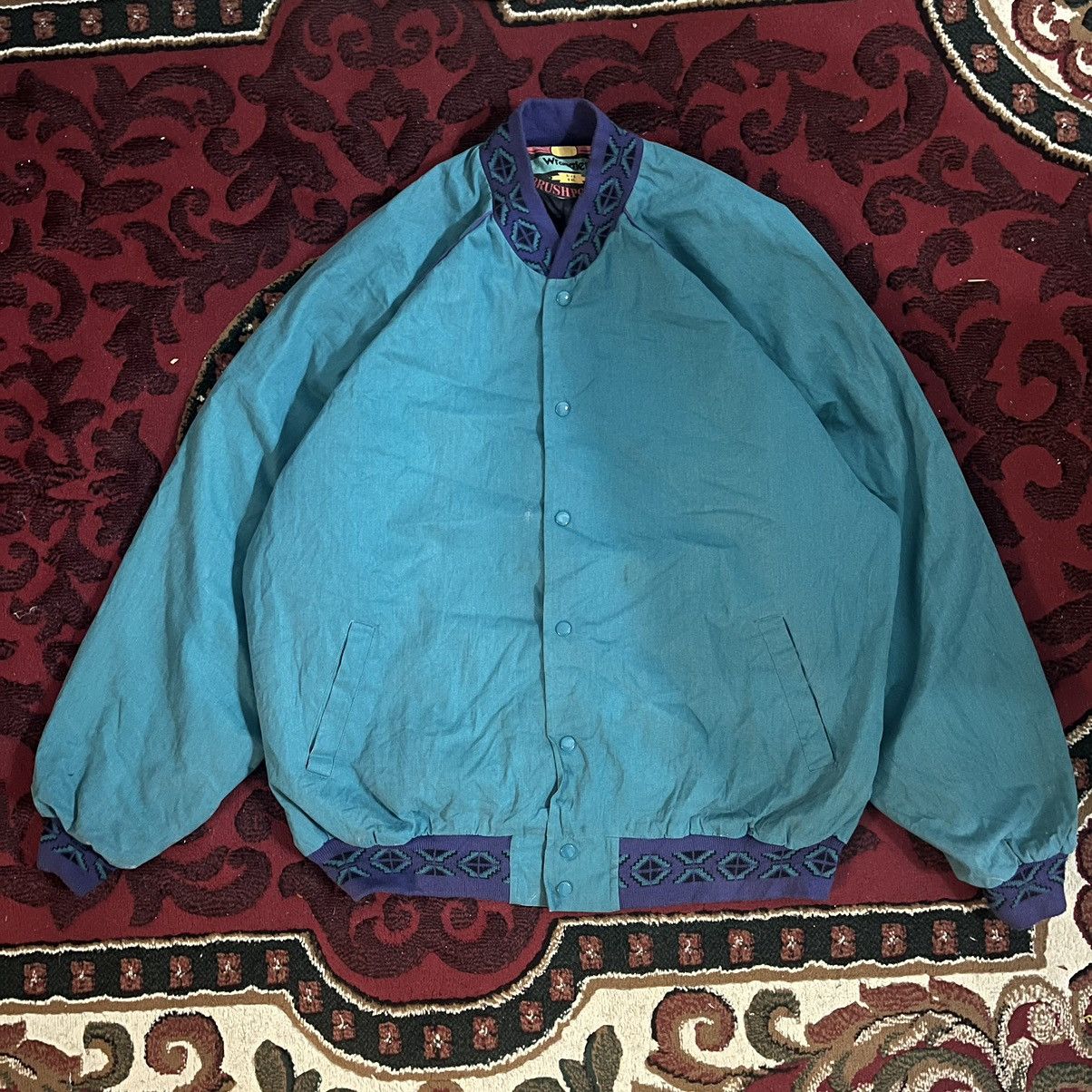 Vintage Bomber Jacket Wrangler Vintage 80s Size US XXL / EU 58 / 5 - 1 Thumbnail