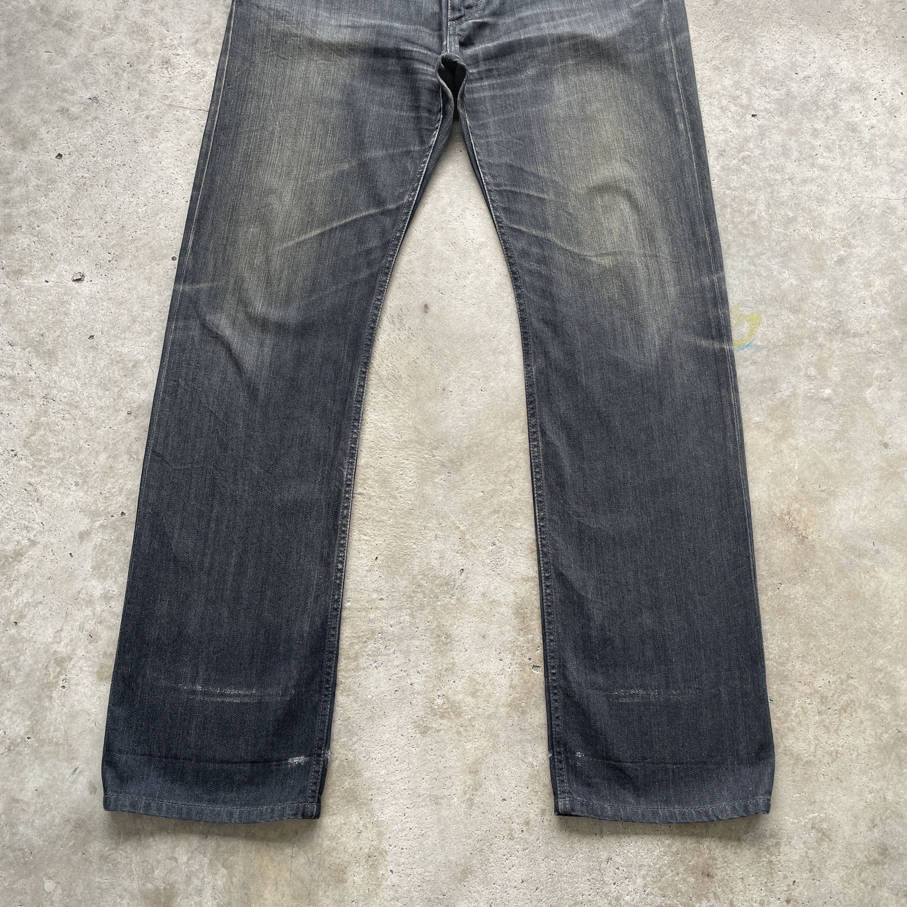 Louis Vuitton W35 VINTAGE LV LOUIS VUITTON PARIS BLACK FADED JEANS PANTS Size US 35 - 4 Thumbnail