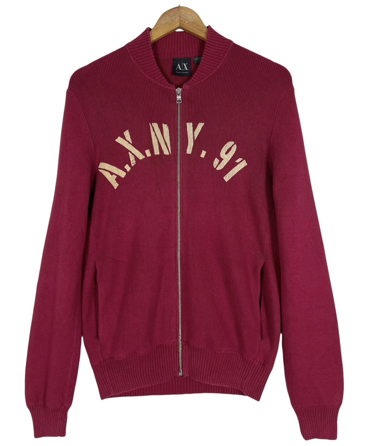 Armani Exchange Armani Exchange A.X.N.Y. .91 Ribbed Knit Bomber Jacket Size S / US 4 / IT 40 - 1 Thumbnail