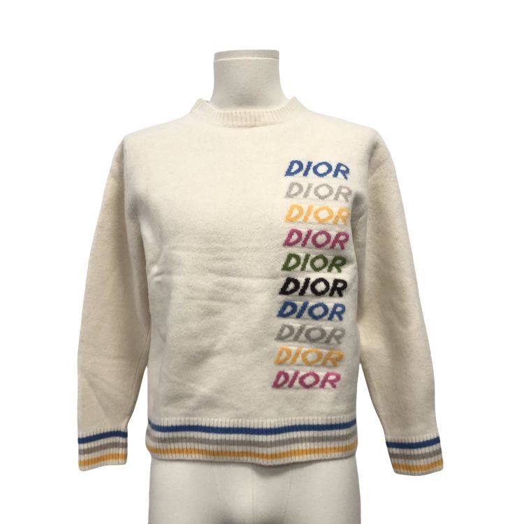 Dior Dior Multi Logo Sweater Cream Size M Size US M / EU 48-50 / 2 - 1 Thumbnail