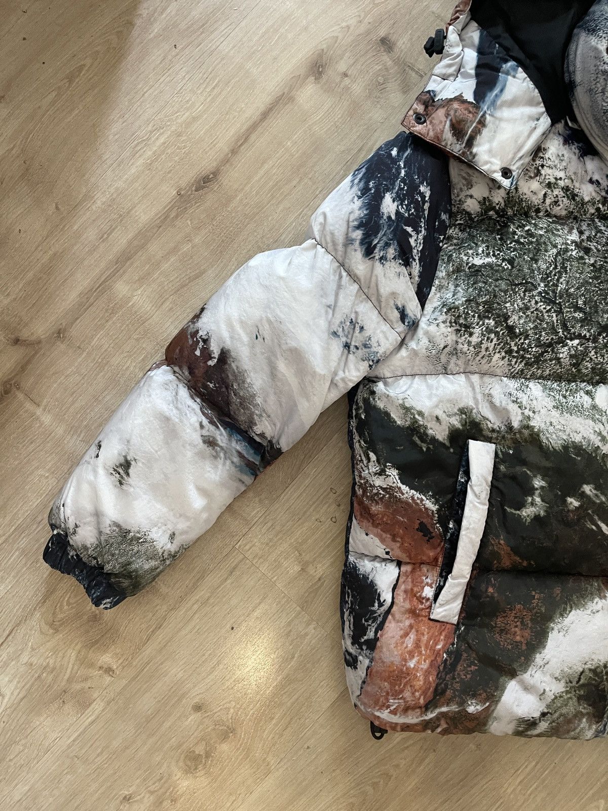 Diesel Diesel Multicolor Padded Jacket with Planet Print Size US M / EU 48-50 / 2 - 3 Thumbnail