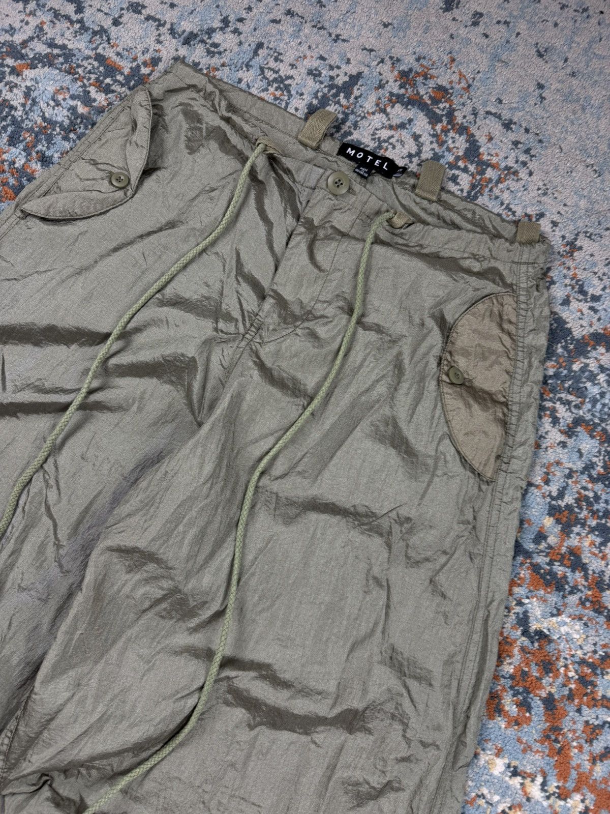 Japanese Brand × Vintage Vintage y2k military style parachute ultra baggy pants Size US 28 / EU 44 - 3 Thumbnail