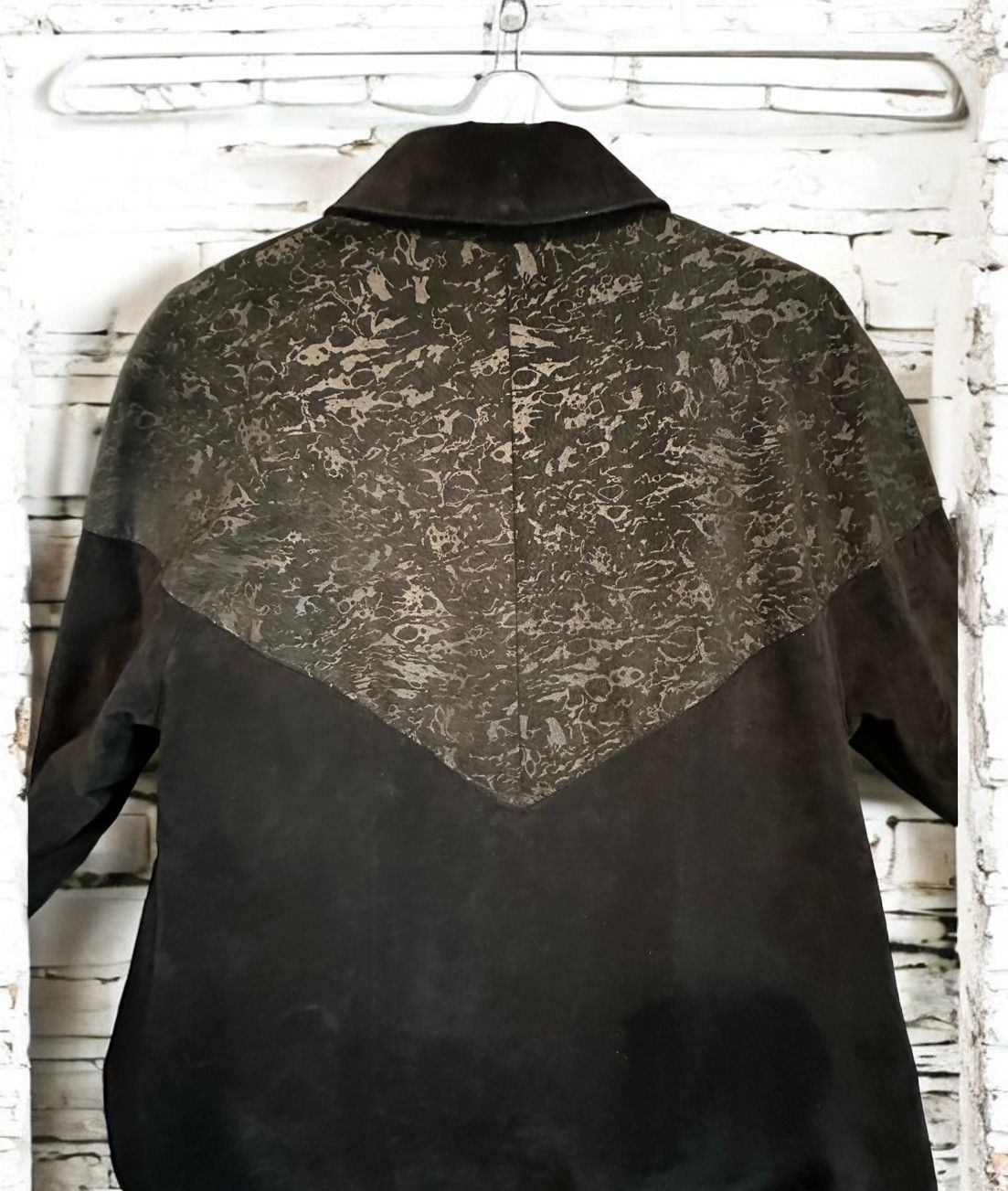 Vintage Vintage Retro 80s/90s Black Suede Bat Long Jacket Size M / US 6-8 / IT 42-44 - 2 Thumbnail