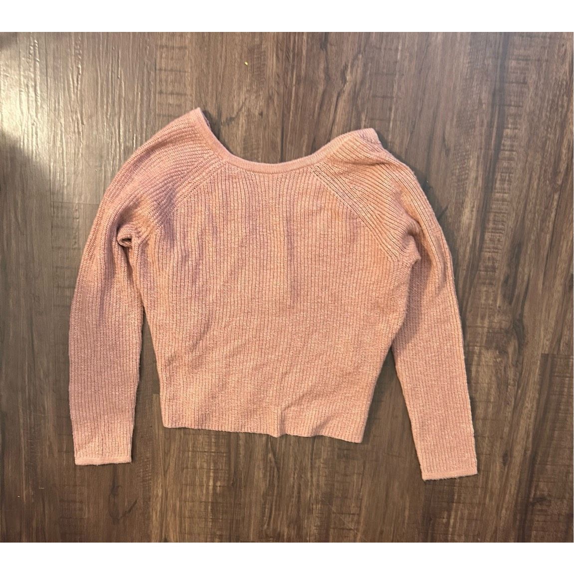 American Eagle Outfitters Aerie American Eagle Pink Ribbed Cross-Back Sweater, Sz Smal Size S / US 4 / IT 40 - 6 Thumbnail