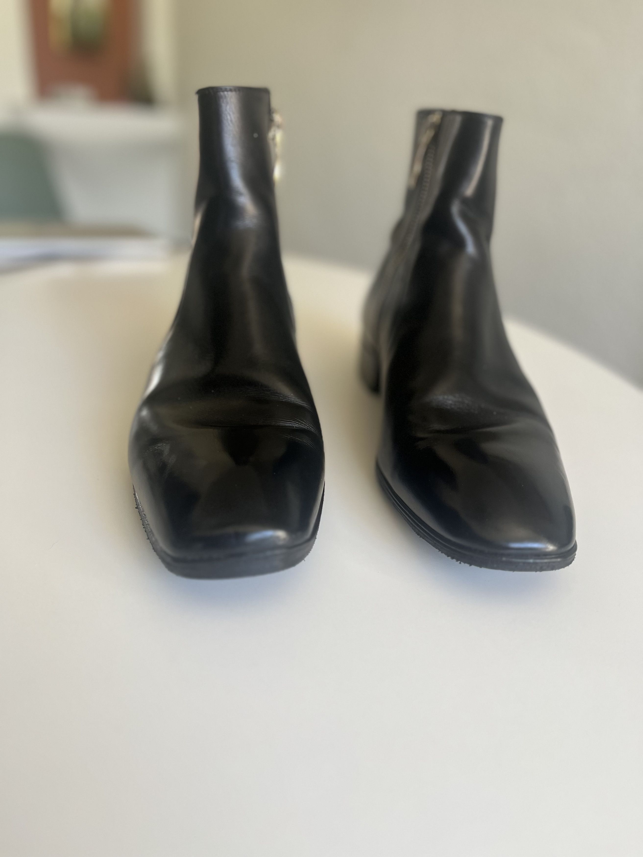 Tom Ford Tom Ford Elkan Burnished Leather Zip Boots Size US 11.5 / EU 44-45 - 2 Thumbnail