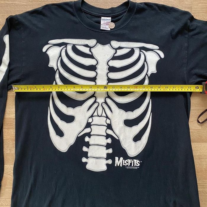 Vintage 1997 Misfits Glow in the Dark Skeleton Long Sleeve T-Shirt