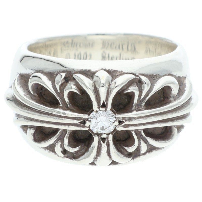 Chrome Hearts Chrome Hearts Floral Cross Sterling Silver Size JP 8