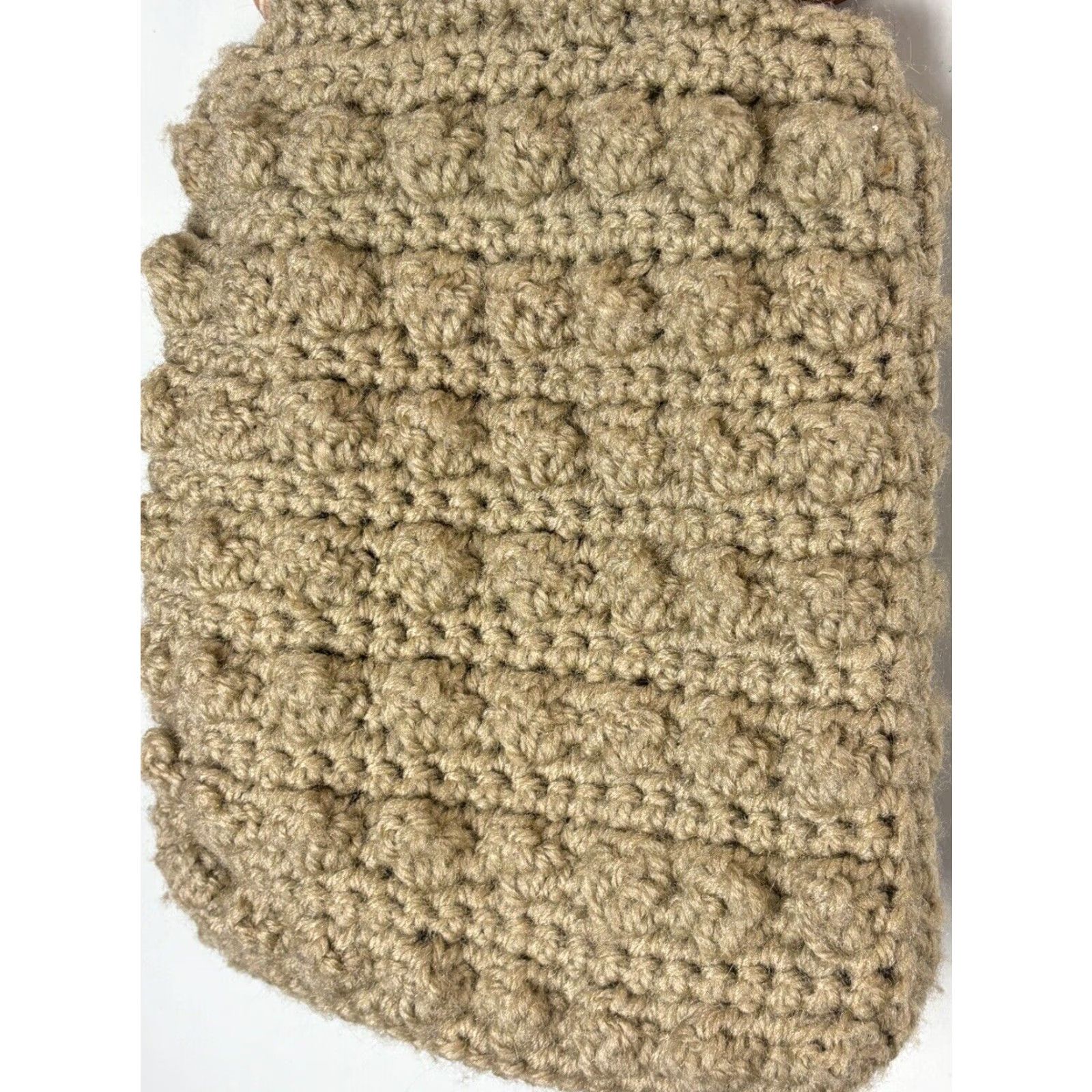 Vintage VINTAGE Purse Crochet Macrame Brown Hipppy Boho 1970s Lined Plastic Handles Unbranded Womens Bag Size ONE SIZE - 2 Thumbnail