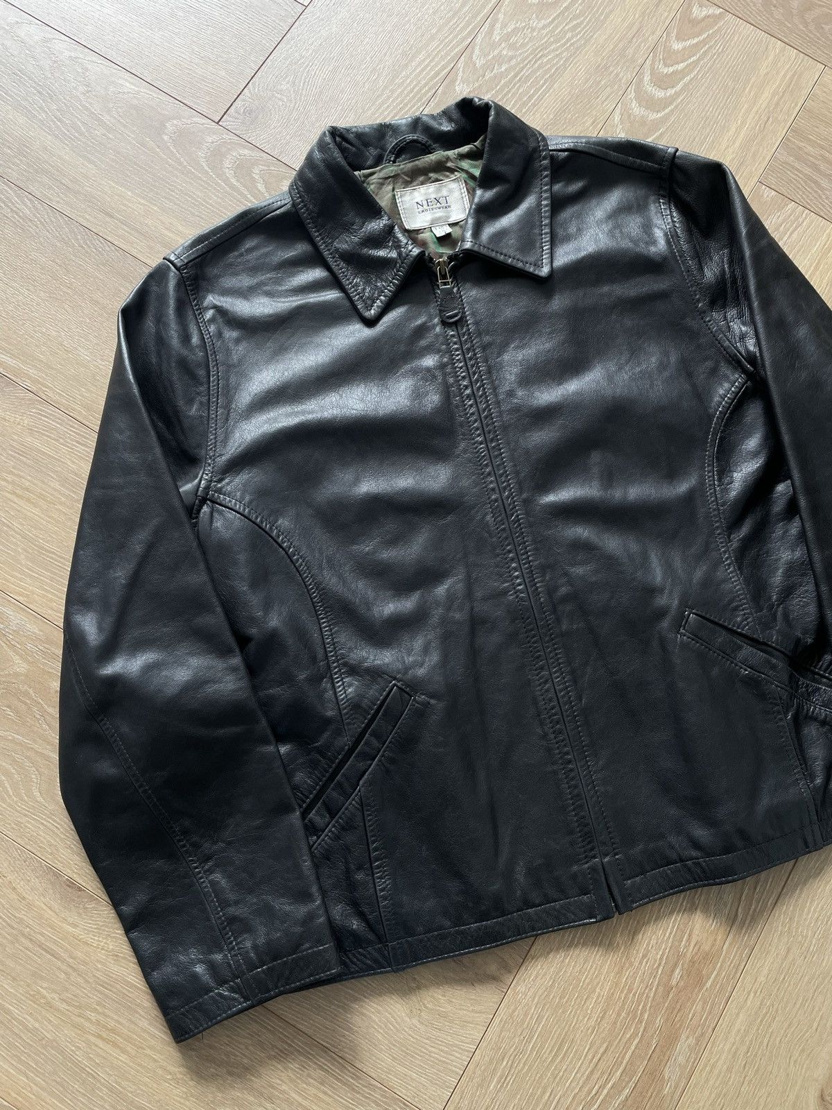 Vintage Vintage Y2k Black Leather Oversize Bomber Jacket Avant Garde Size US M / EU 48-50 / 2 - 3 Thumbnail
