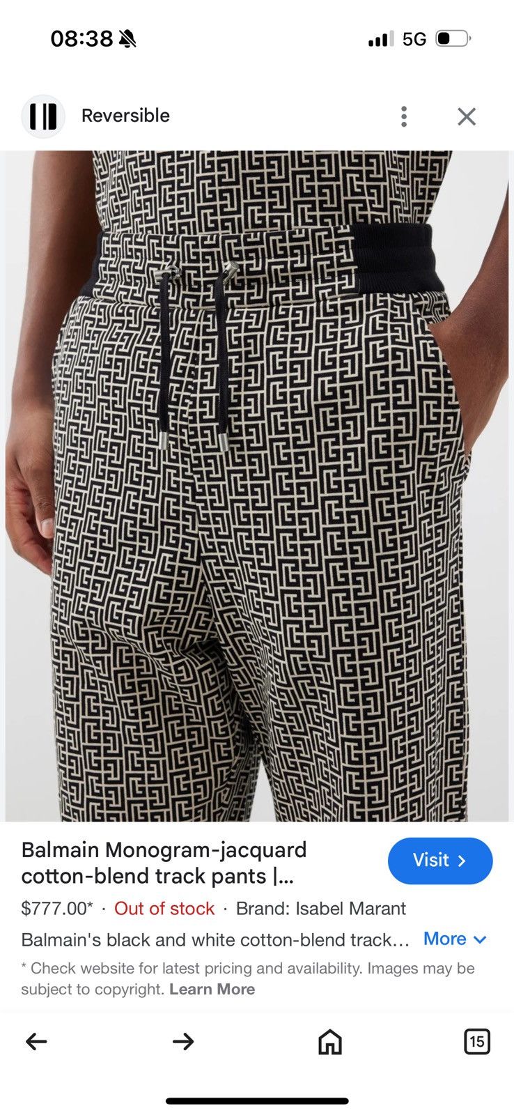 Balmain BALMAIN joggers sz S SEE REAL TAPE MEASUREMENTS IN PHOTOS Size US 29 - 20 Thumbnail