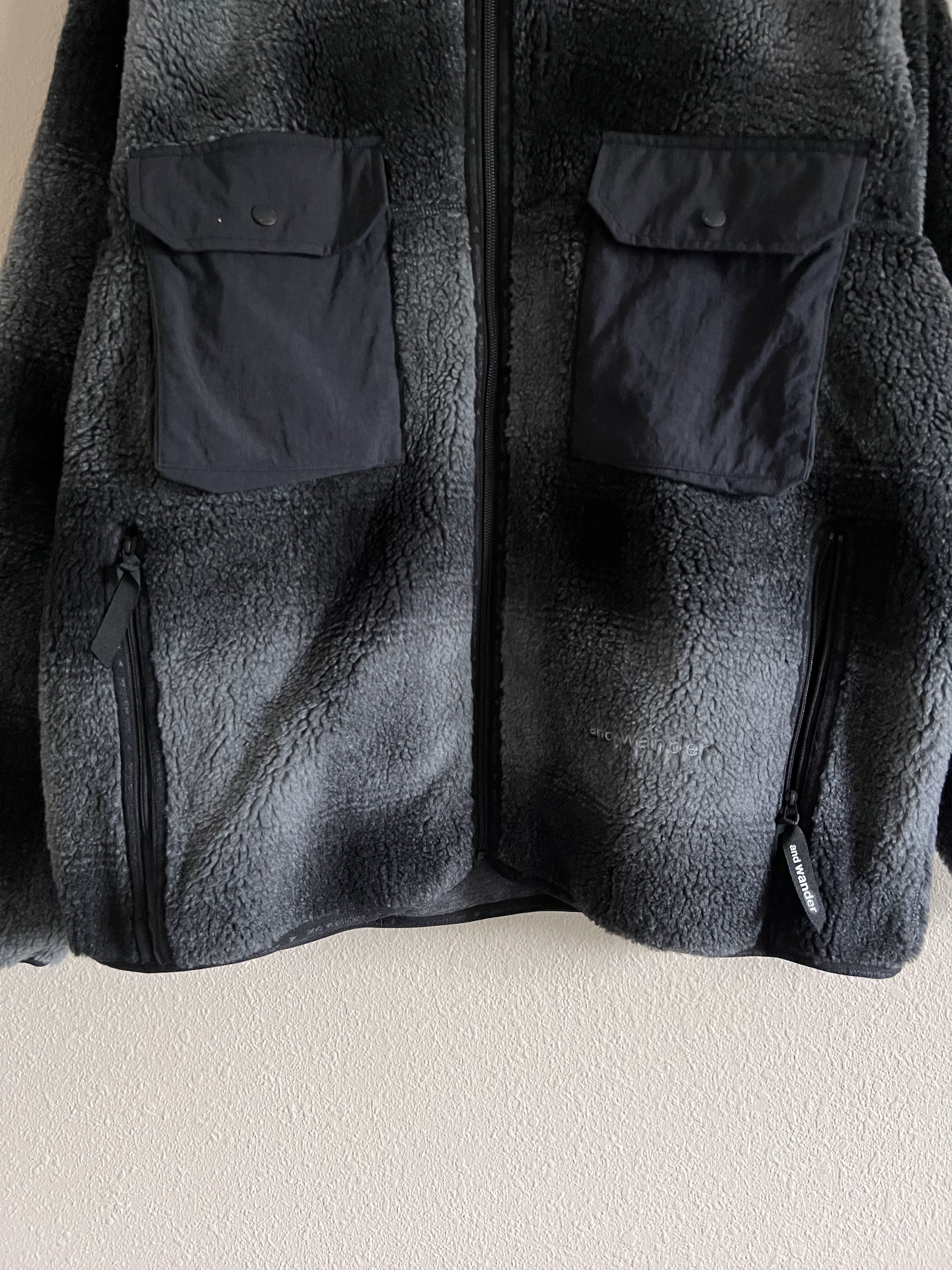 And Wander and Wander Shadow Plaid Check Boa Fleece Jacket Size US M / EU 48-50 / 2 - 3 Thumbnail