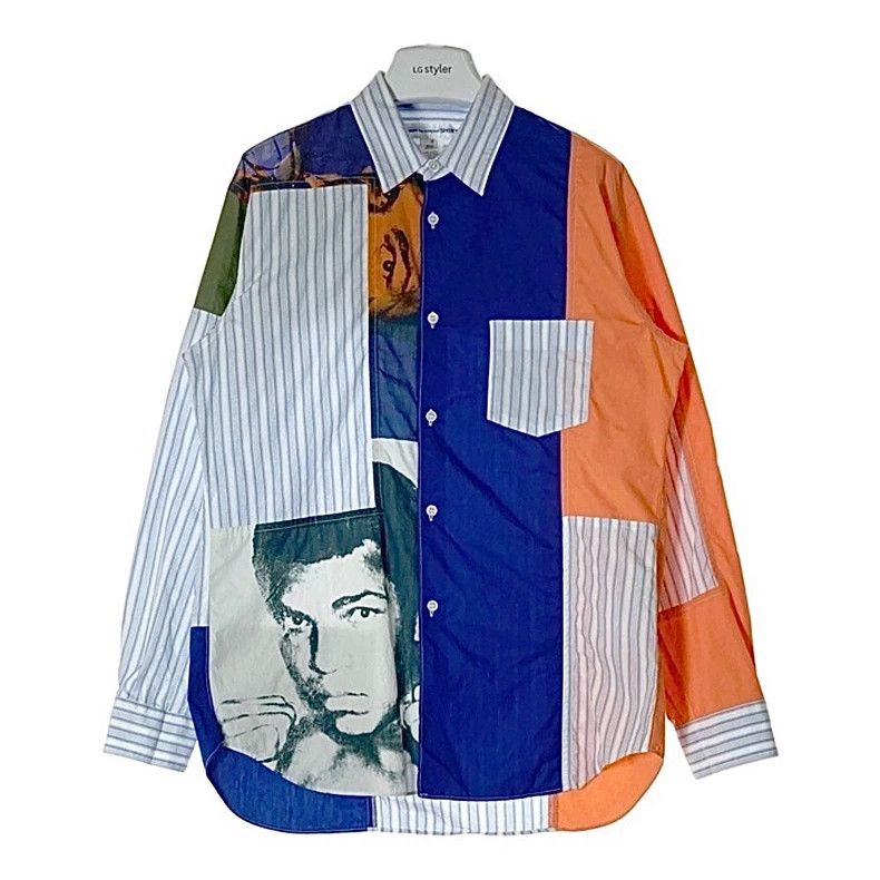 Comme des Garcons Comme Des Garcons Stripe Color Patchwork Long Sleeve Shirt Size US M / EU 48-50 / 2 - 1 Thumbnail