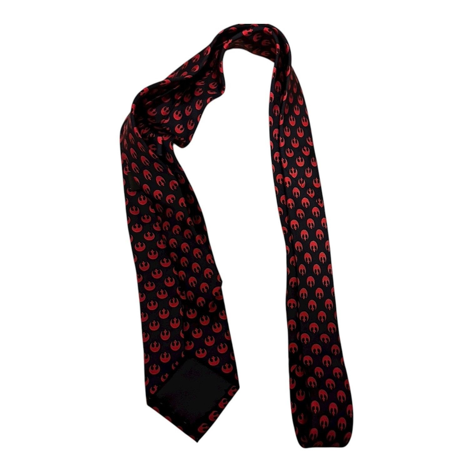 Star Wars Star Wars Rebel Alliance Symbol Navy Red Silk Skinny Tie Size ONE SIZE - 2 Thumbnail