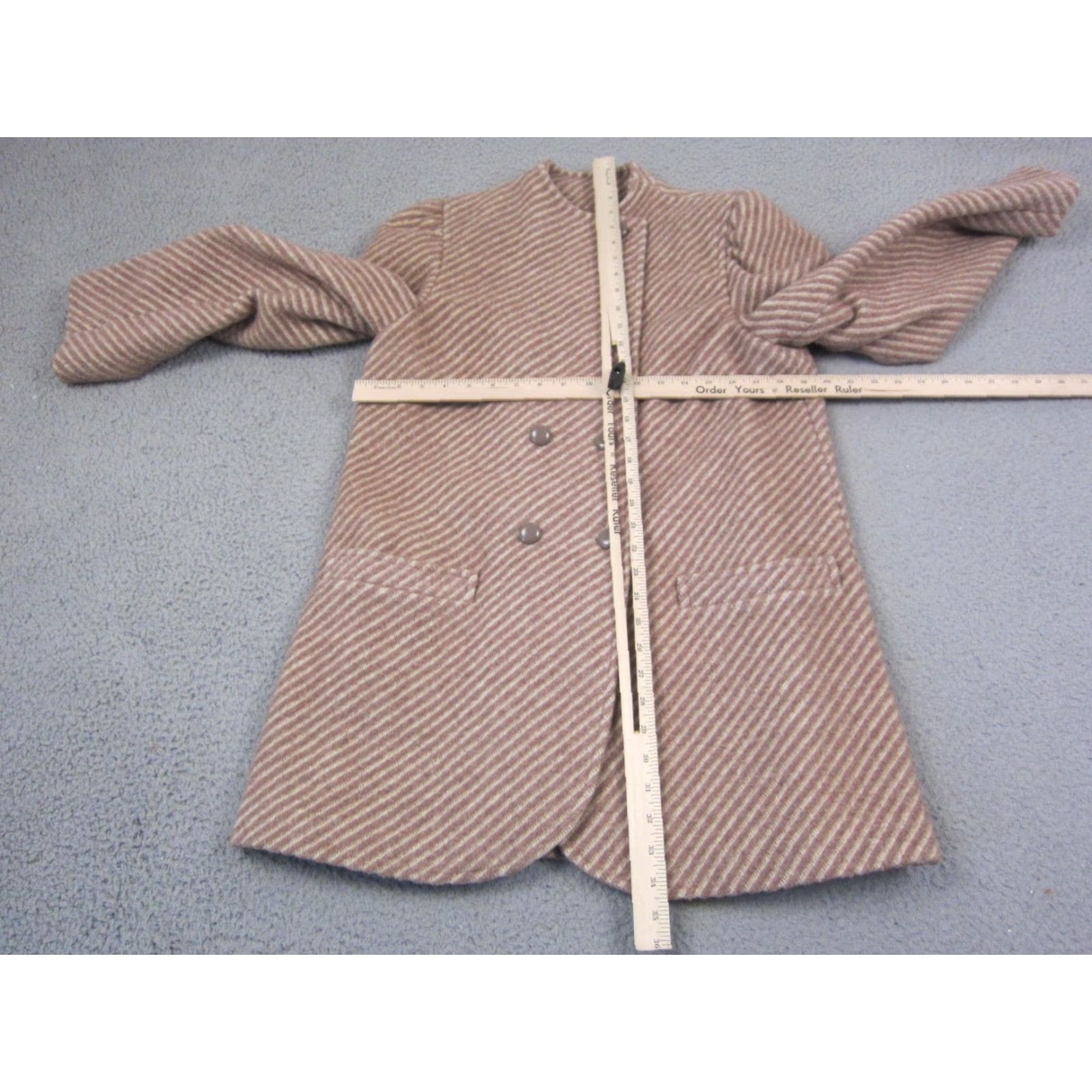 Vintage VINTAGE Portrait Jacket Blazer Womens 36 Pink Wool Trench 60s 80s 90s Casual Button Pockets Regular XS? Size M / US 6-8 / IT 42-44 - 7 Thumbnail
