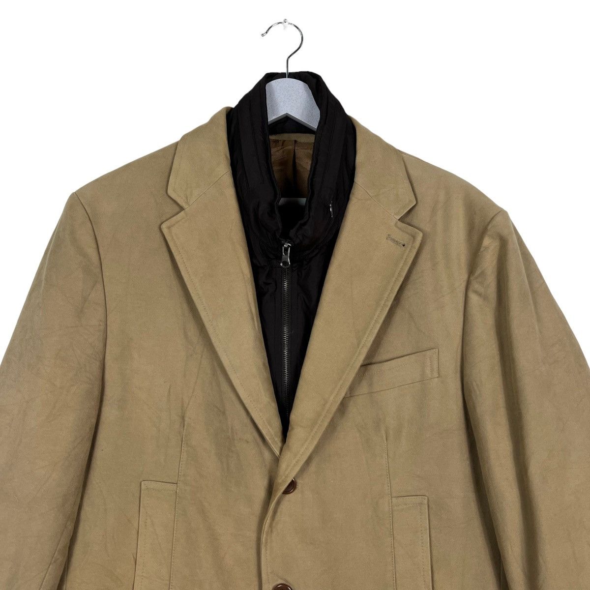 Other 🔥 DESIREE PURO COTONE MOLESKIN DOUBLE LAYER ZIPPER JACKET Size US XL / EU 56 / 4 - 3 Thumbnail