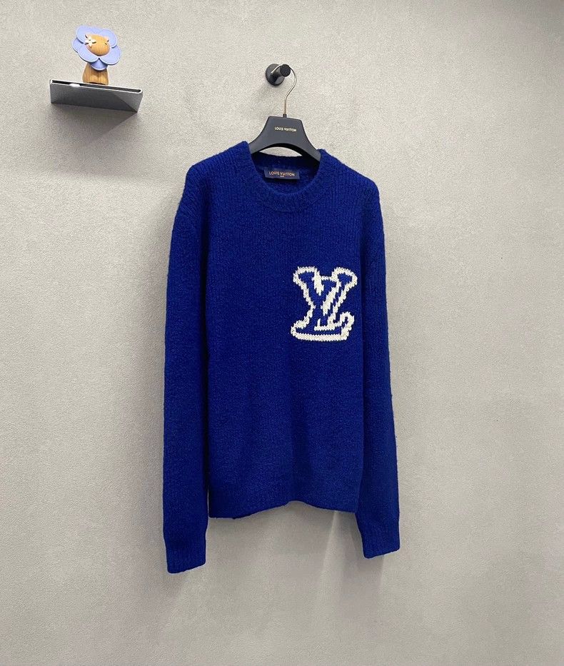 Louis Vuitton Louis Vuitton Intarsia Klein blue sweater Size US M / EU 48-50 / 2 - 3 Thumbnail